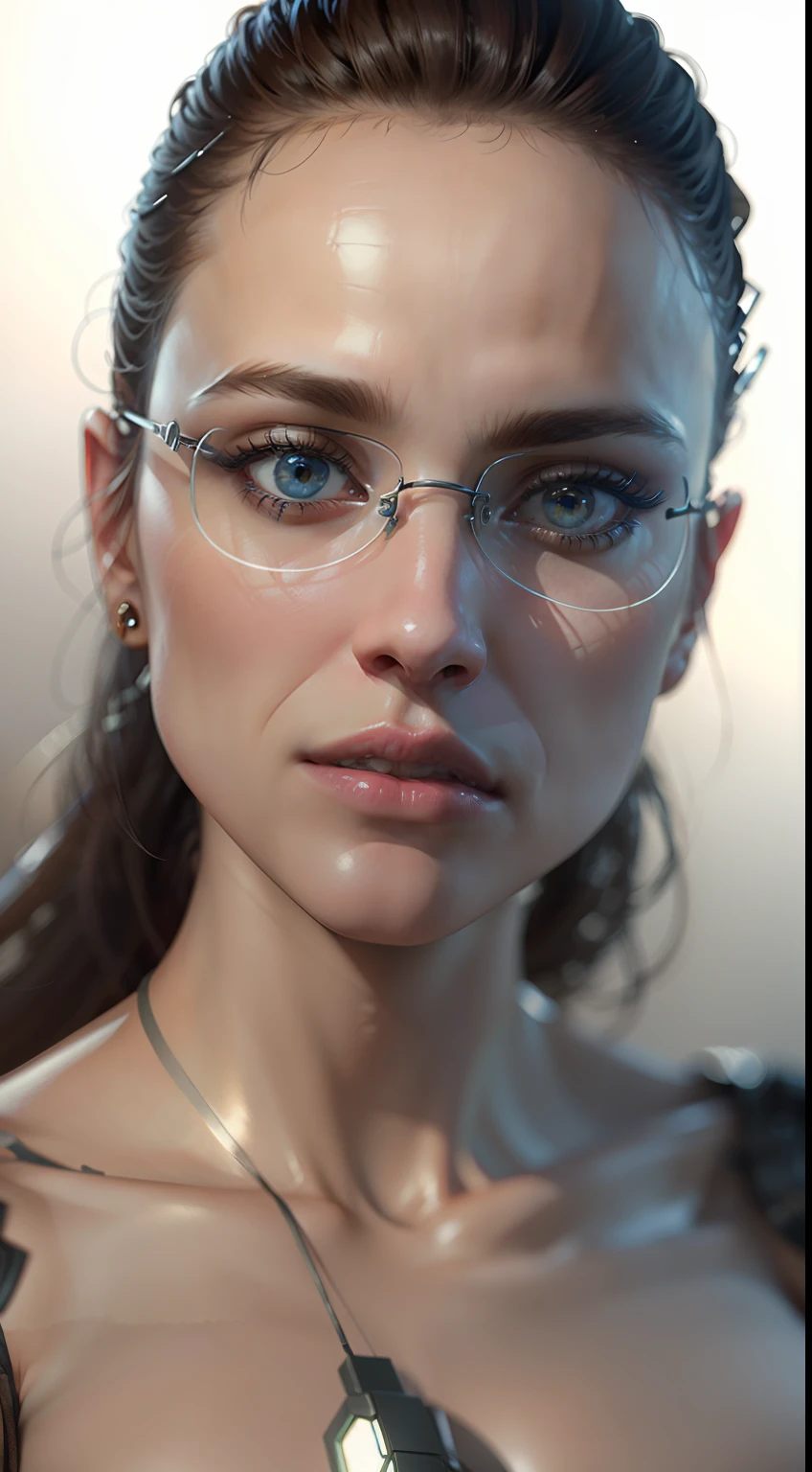 ultra detailed complex 3d rendering of a gorgeous porcelain profile android face, cyborg, robotic parts, 150 mm, beautiful soft studio light, rim light, vibrant details, luxurious cyberpunk, lace, hyper-realistic, anatomical, facial muscles, electrical cables, microchip, elegant, beautiful background, octane rendering, HR Giger style, 8k, best quality, masterpiece, illustration, extremely delicate and beautiful,  extremely detailed, CG, unit, wallpaper, (realistic, photorealistic: 1.37)