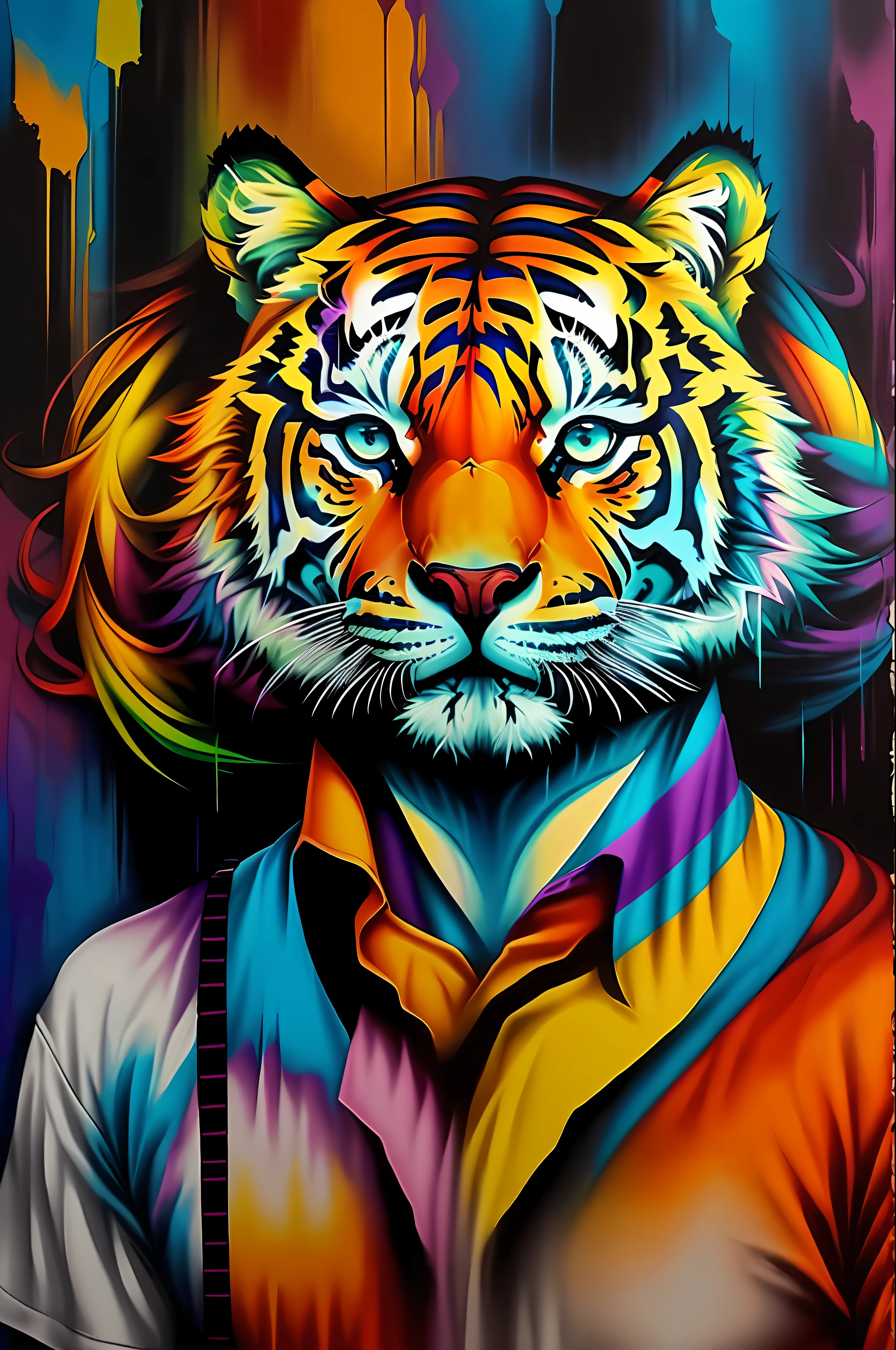 (Tigre), Eduardo Kobra padding ,wall PORTRAIT geometric multidimensional, art, chibi,
yang08k, beautiful, colorful,
masterpieces, top quality, best quality, official art, beautiful and aesthetic,