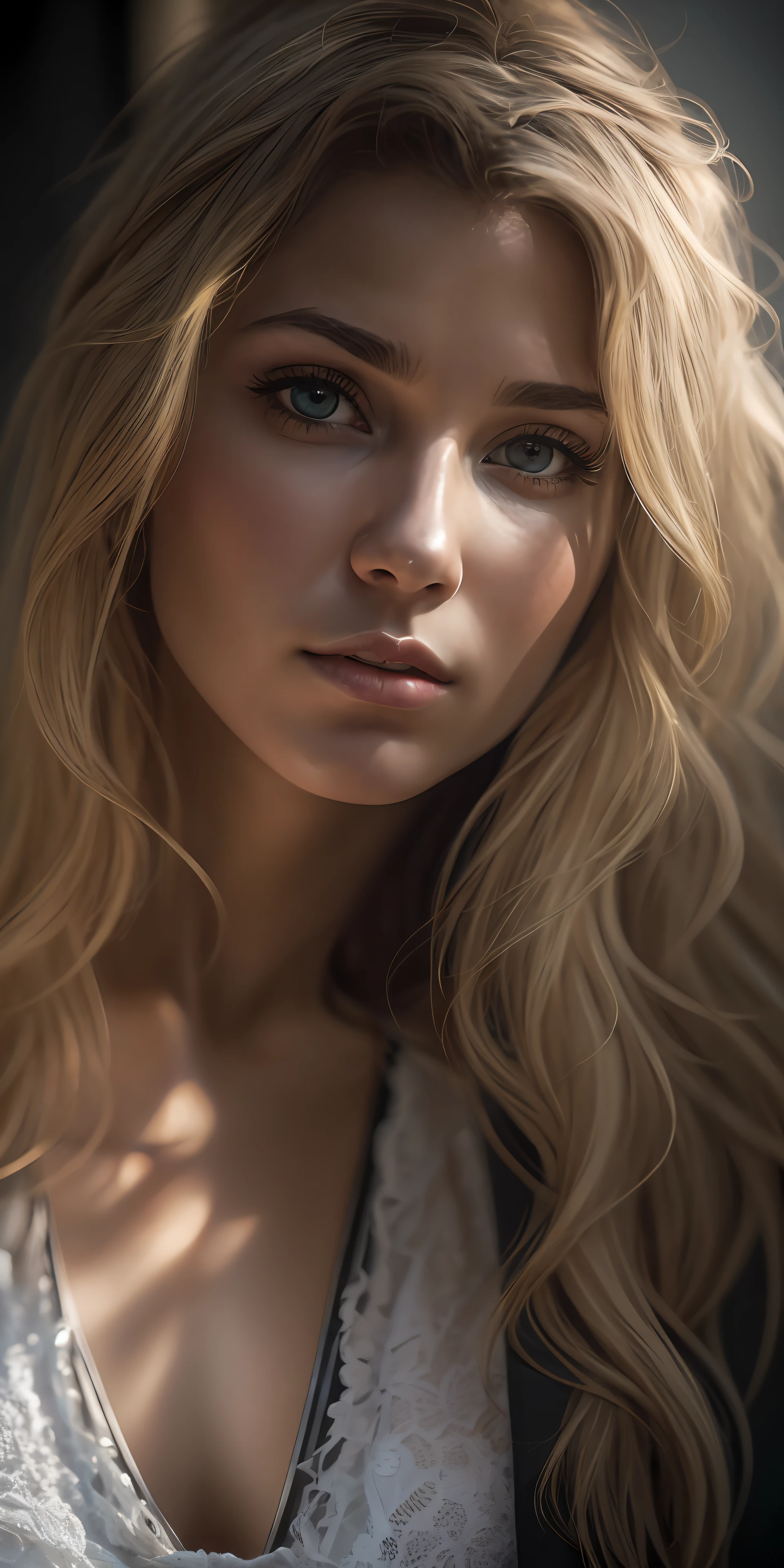 Masterpiece, beautiful german girl, blonde, uptown, cleavage, very detailed, dramatic lighting, digital art trends on Artstation 8k HD detailed realistic, detailed, skin texture, super detailed, realistic skin texture, armature, best quality, super high res, (fidelity: 1.4), high resolution, detailed, raw photo, sharp re, by lee jeffries nikon d850 film stock photograph 4 kodak portra 400 camera f1.6 lens rich colors hyper realistic lifelike texture dramatic lighting unrealengine trending on artstation cinestill 800 ,