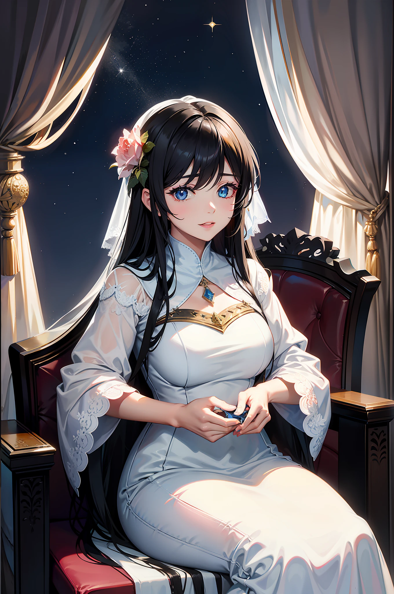 Align the size of the right eye to the same size as the left eye、Change eye color to dark blue