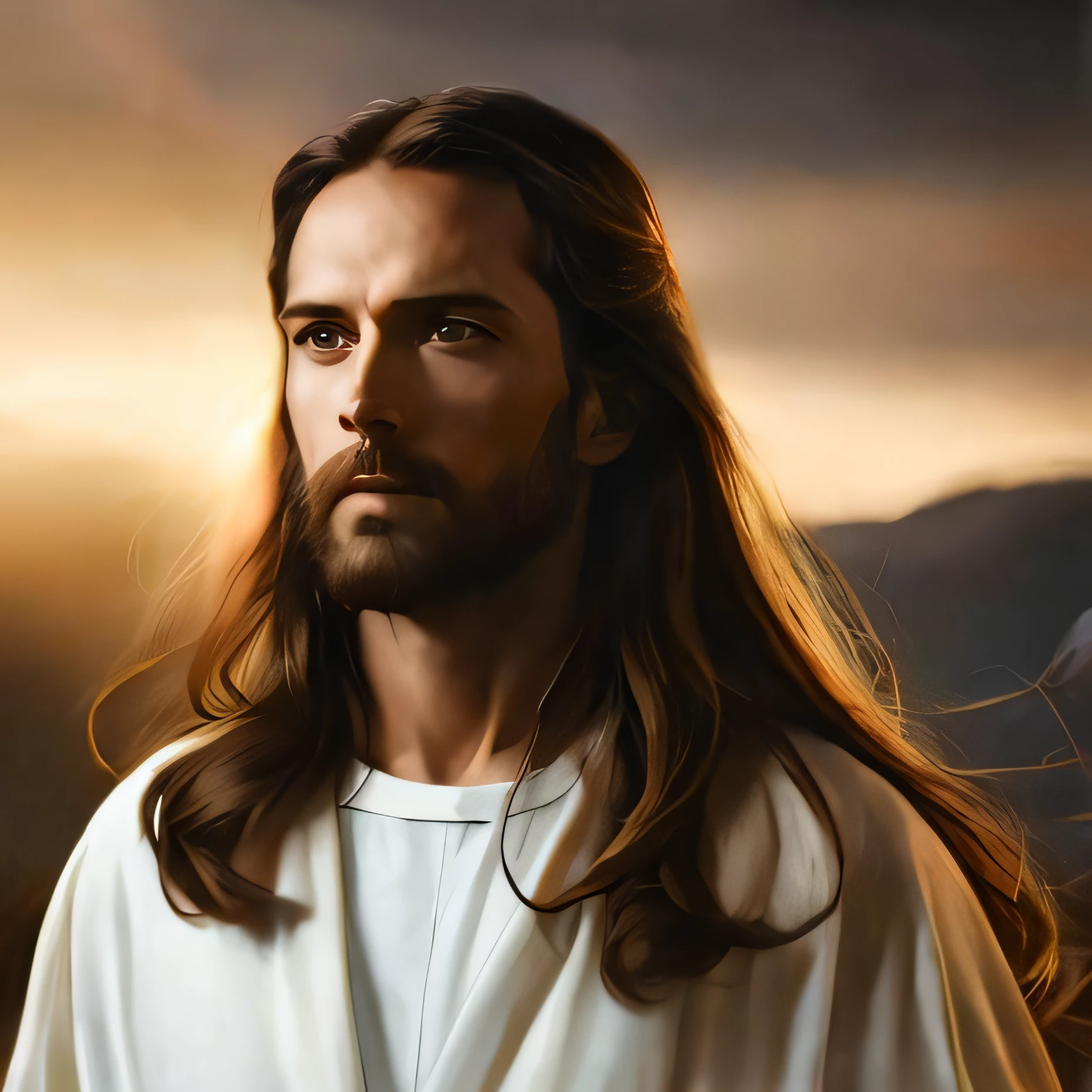um homem de cabelos compridos e barba vestindo um manto branco, Jesus Cristo, Retrato de Jesus Cristo, Vestido como Jesus Cristo, jesus of nazareth, Jesus, rosto de Jesus, Jesus Gigachad, Jesus Cristo em Mass Effect, Tron legado Jesus Cristo, Tron legado Jesus, Jesus Cristo Indo Super Saiyajin, jesus wasted at a party, Jovem Deus Todo-Poderoso, Greg Olsen