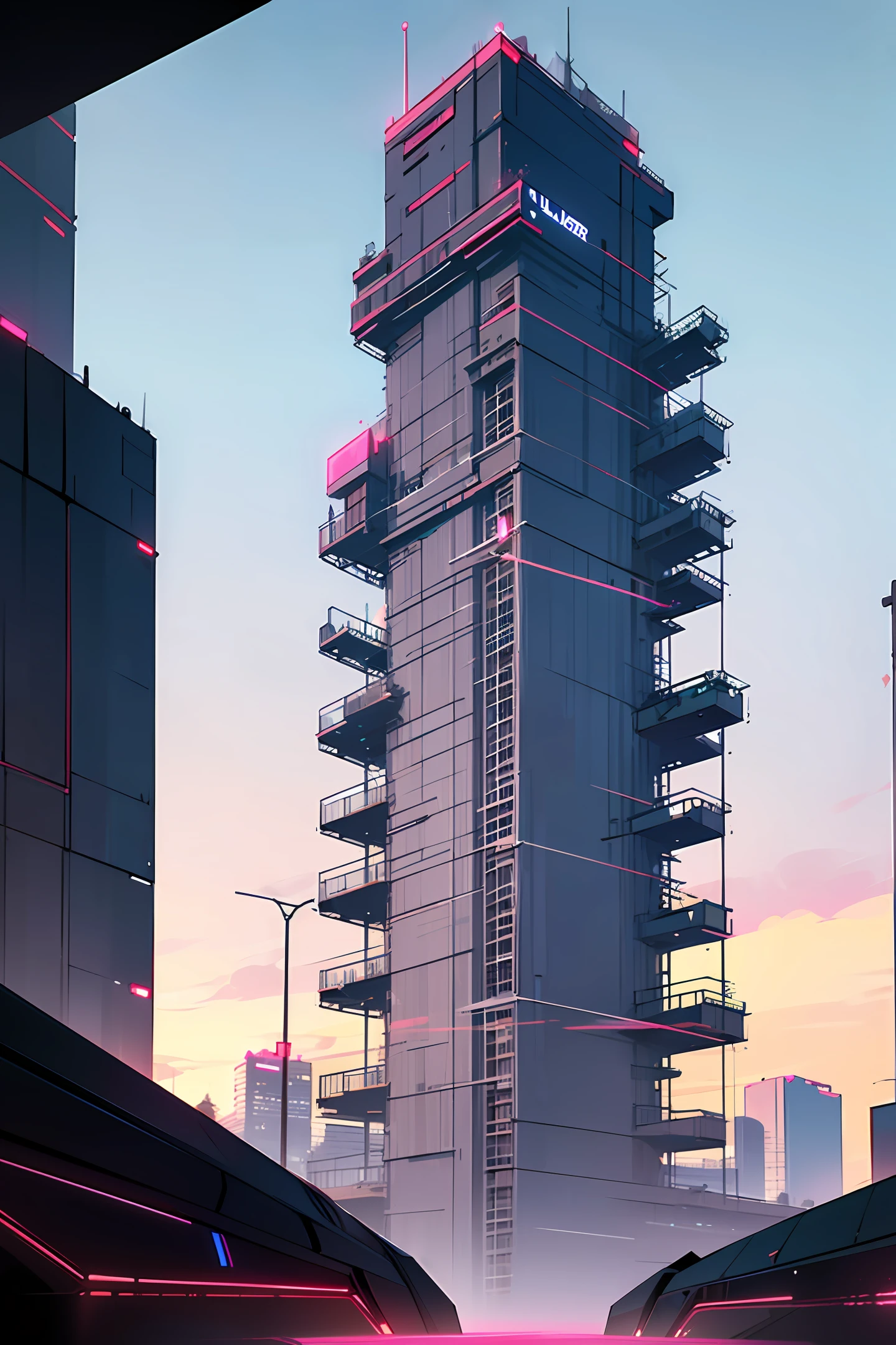 cyber punk style,8K,buliding,large tall,
