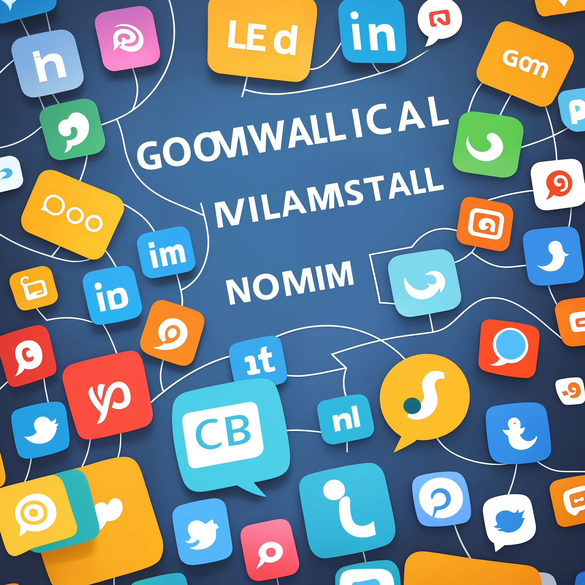 Generate an image illustrating the power of a virtual assistant in harnessing social networking for CRM and lead generation