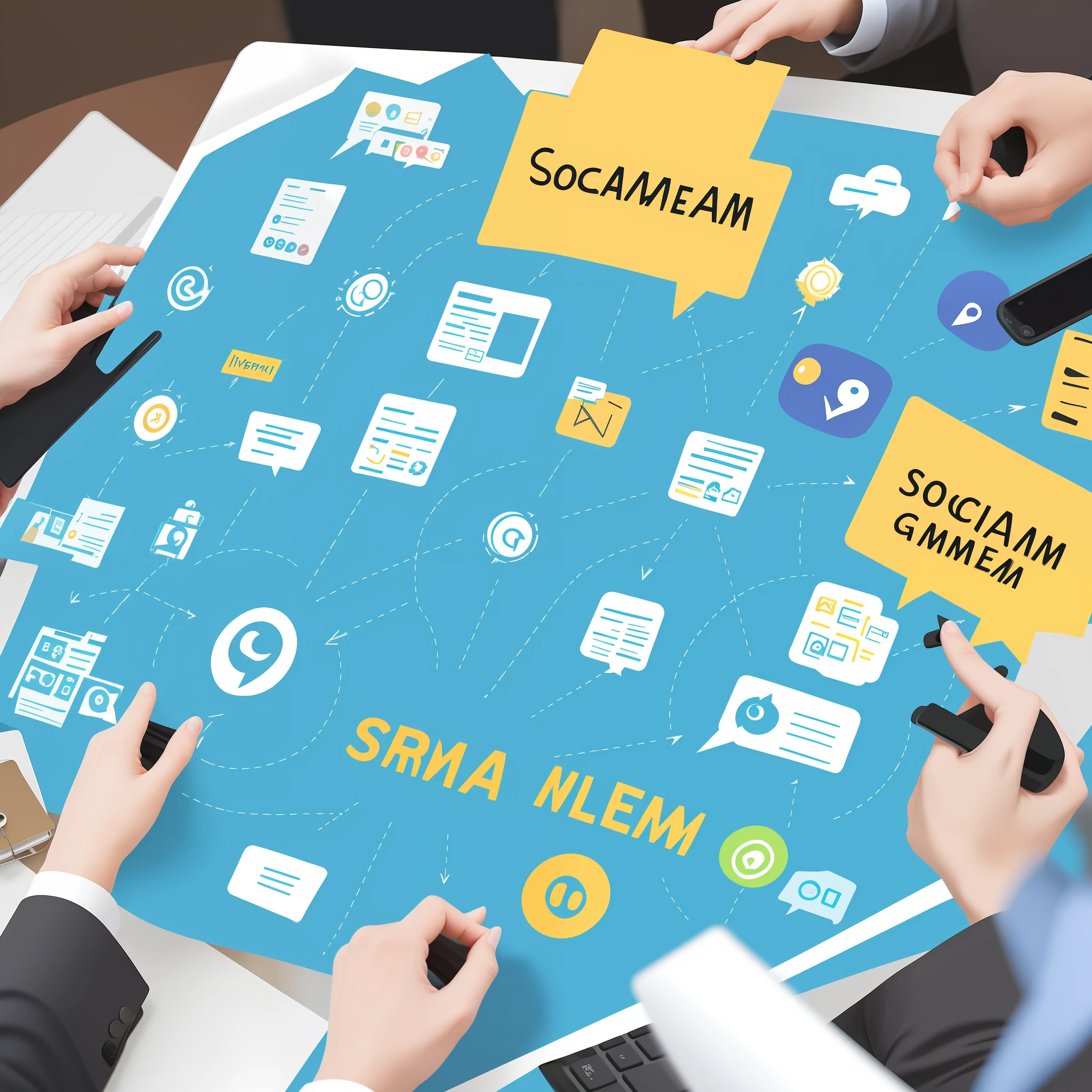 Illustrate the synergy between a virtual assistant and social networking, driving successful CRM and lead generation strategies