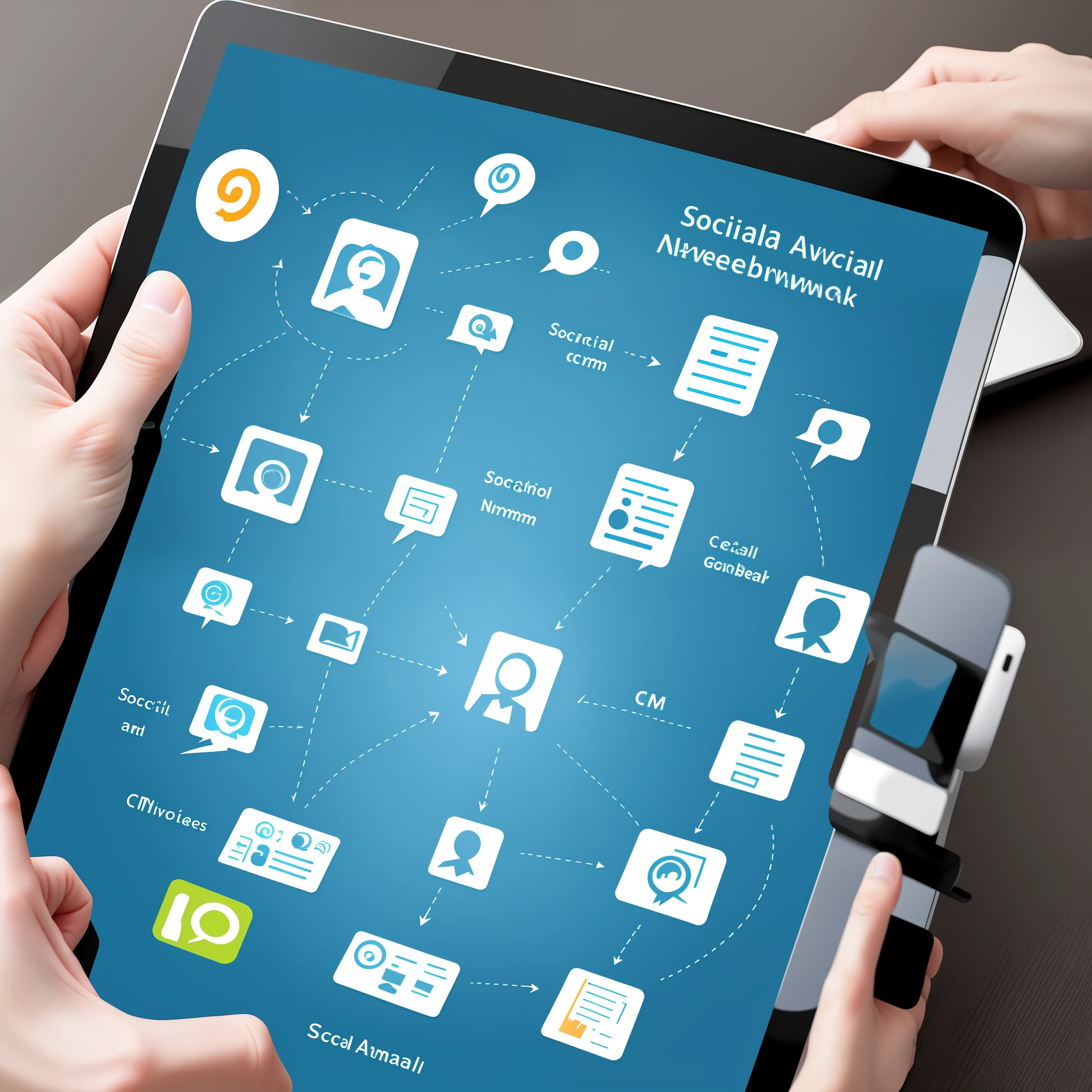 Illustrate the synergy between a virtual assistant and social networking, driving successful CRM and lead generation strategies