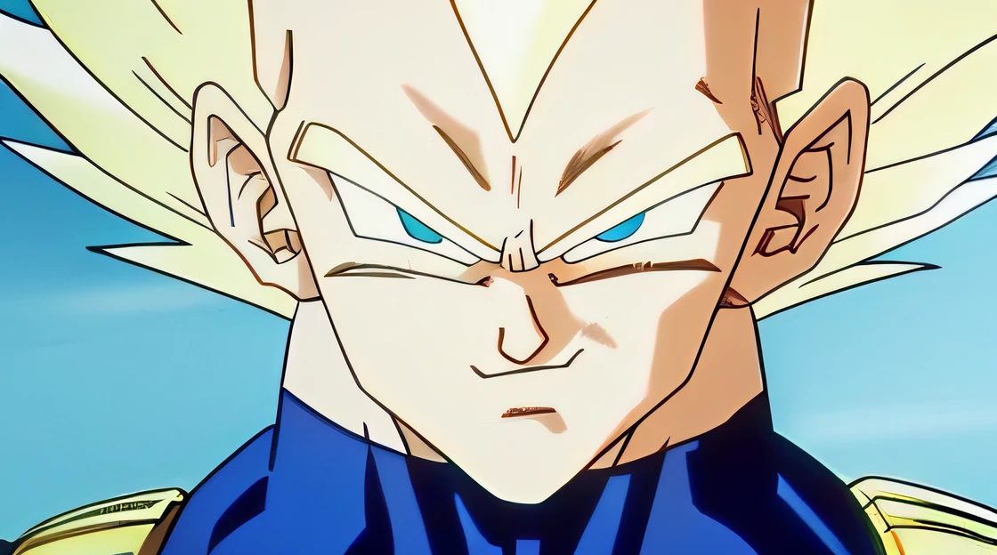 um close up de um muito close up de um muito close up de um muito close up de um muito close up de um muito close up de um muito, with vegeta head hair, Vegeta, prince vegeta, super serious facial expression, Super Saiyajin, indo super saiyajin, Android 18, Super Sayan, Personagem Dragonball, super saiyajin azul