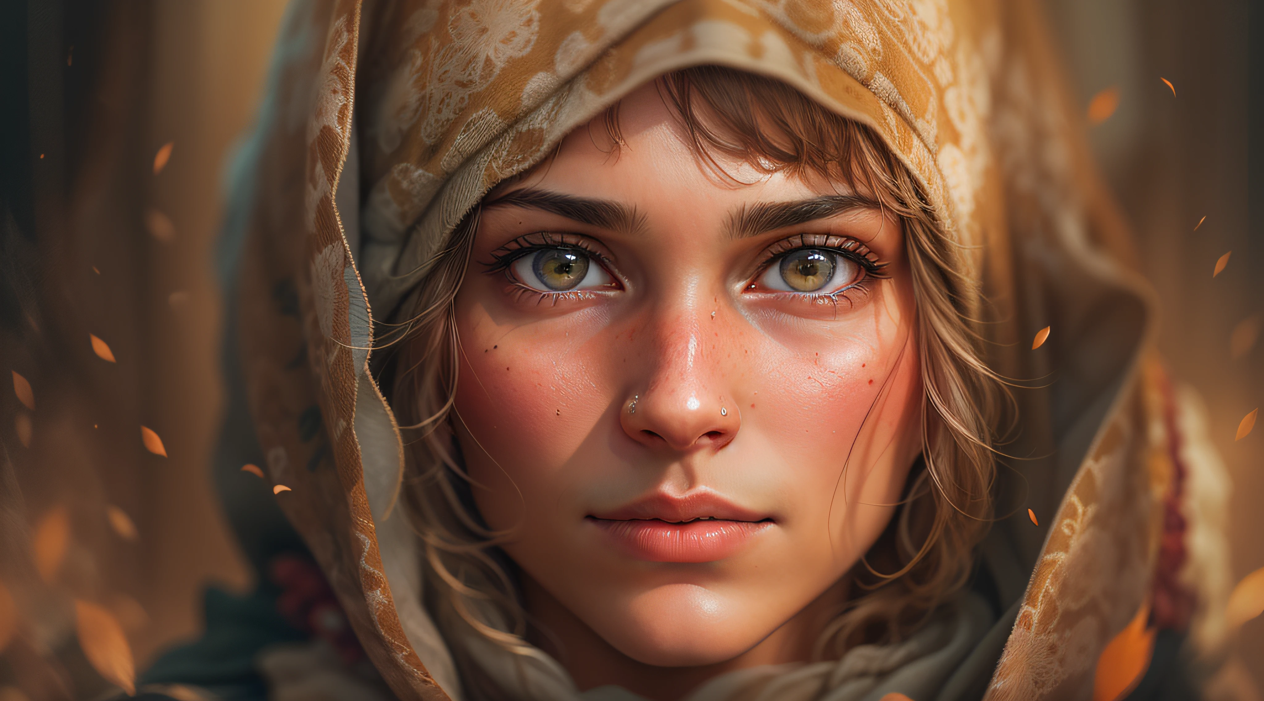 Close-up of a human face with a hopeful look, representing faith and hope