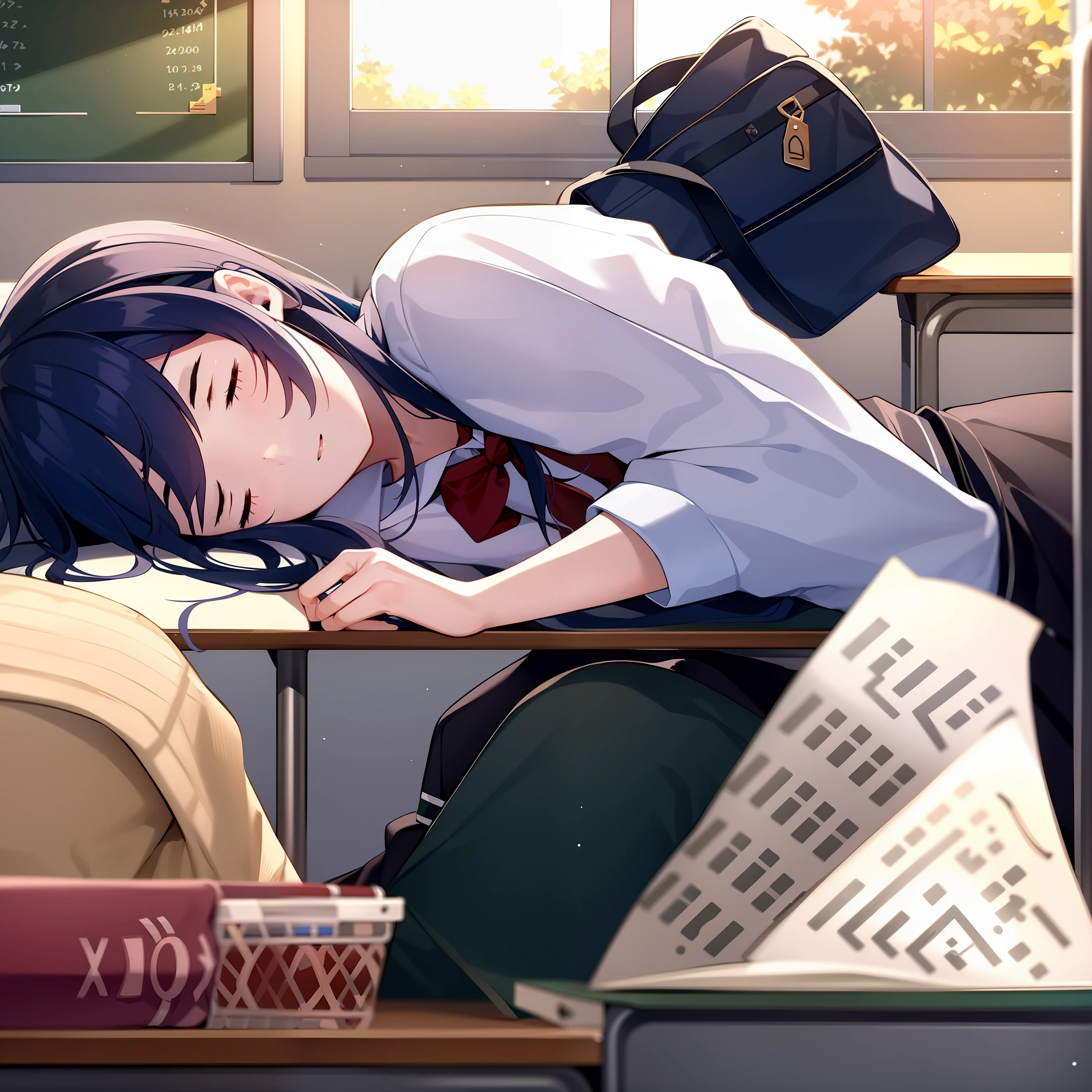 schoolboy，Classroom sleeping