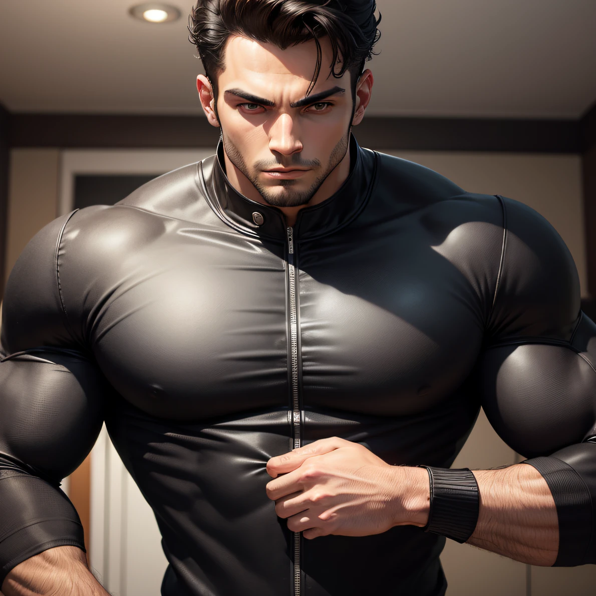 homem forte de terno preto --auto