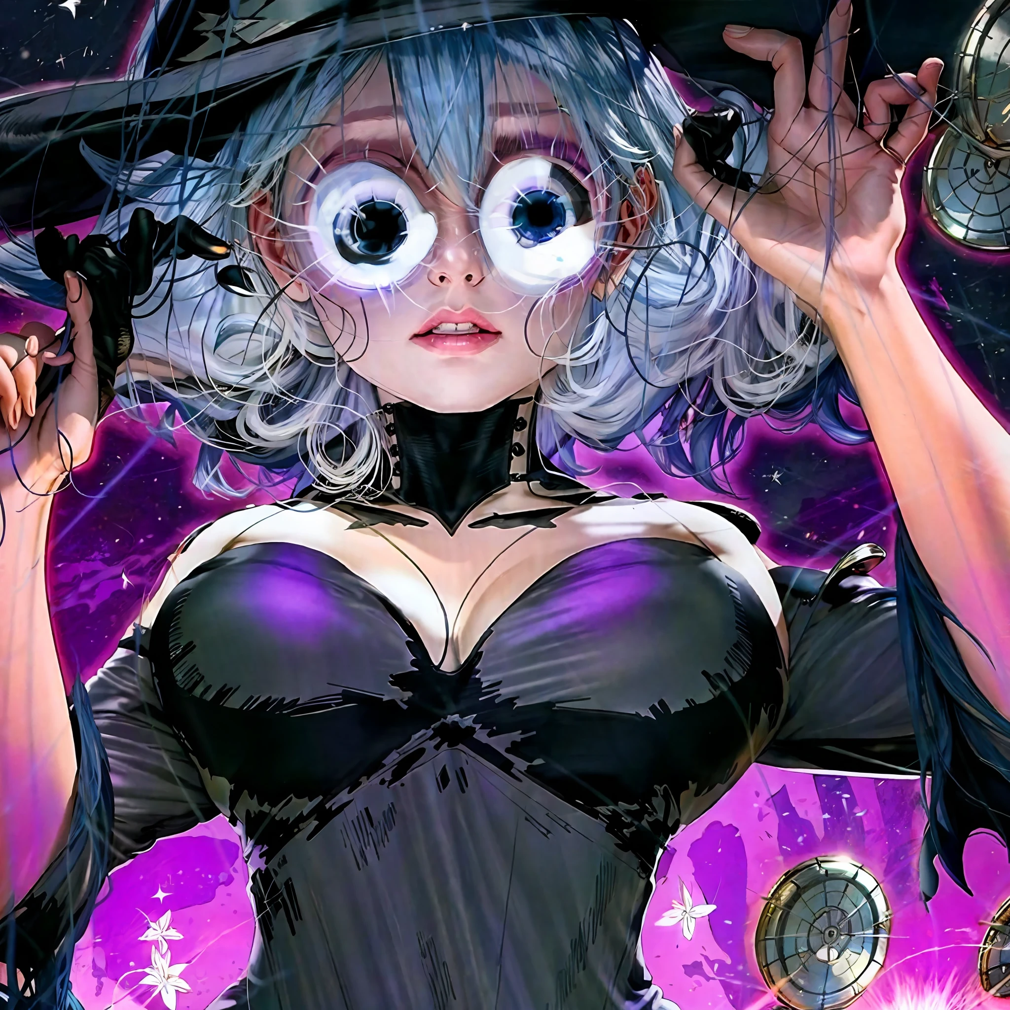 Olhos grandes estilo cartoon
