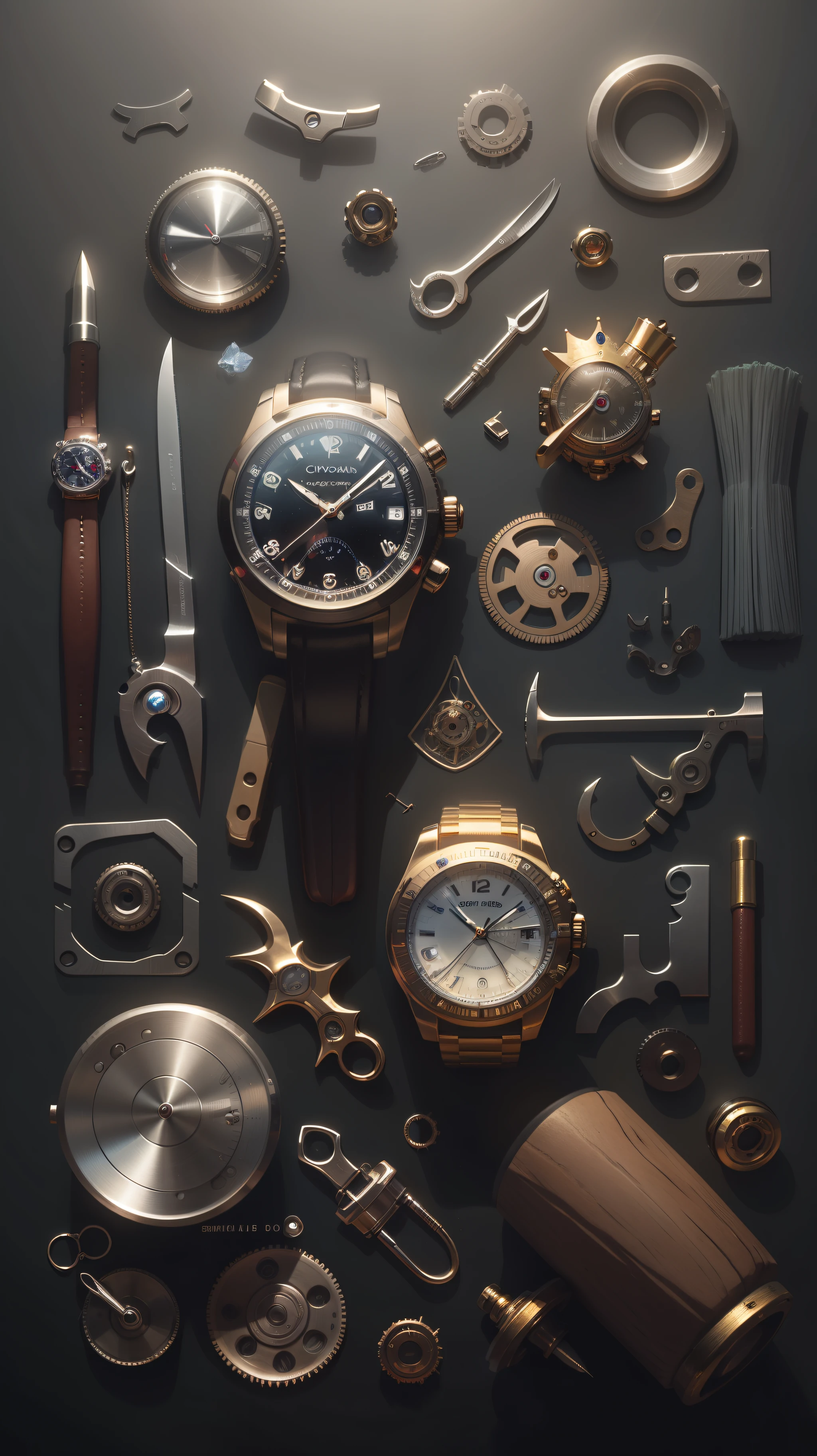 Spare parts for wrist watches. Glasses, straps, clasps, crowns and quartz movements, as well as rare spare parts for mechanical movements and tools.Crystals,high quality, high resolution macro