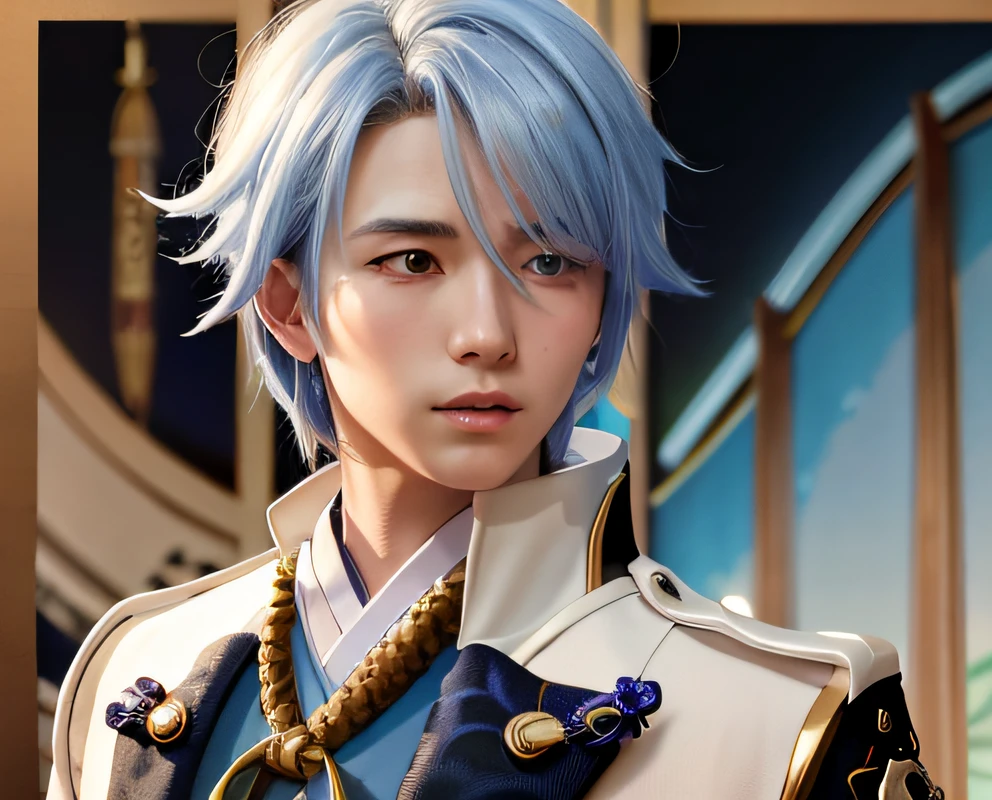 personagem de anime com cabelo azul e olhos azuis em uma roupa azul escura, Keqing de Genshin Impact, Zhongli, Genshin Impact, Hajime Yatatate, Masamune Shiro, Beautiful androgynous prince, Personagem Genshin Impact, Impacto de Ayaka Genshin, delicate androgynous prince, Genshin, handsome prince, Handsome