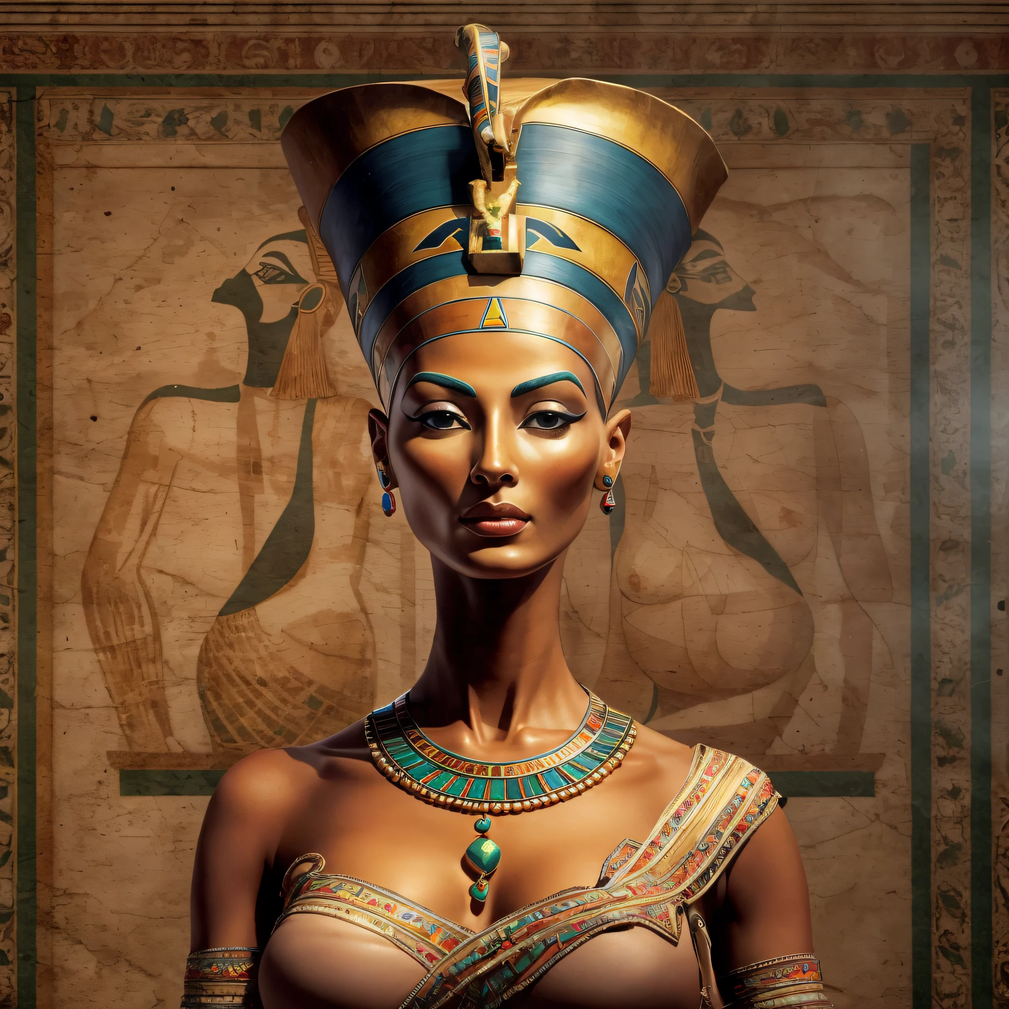 Nefertiti a Woman, big breasts,