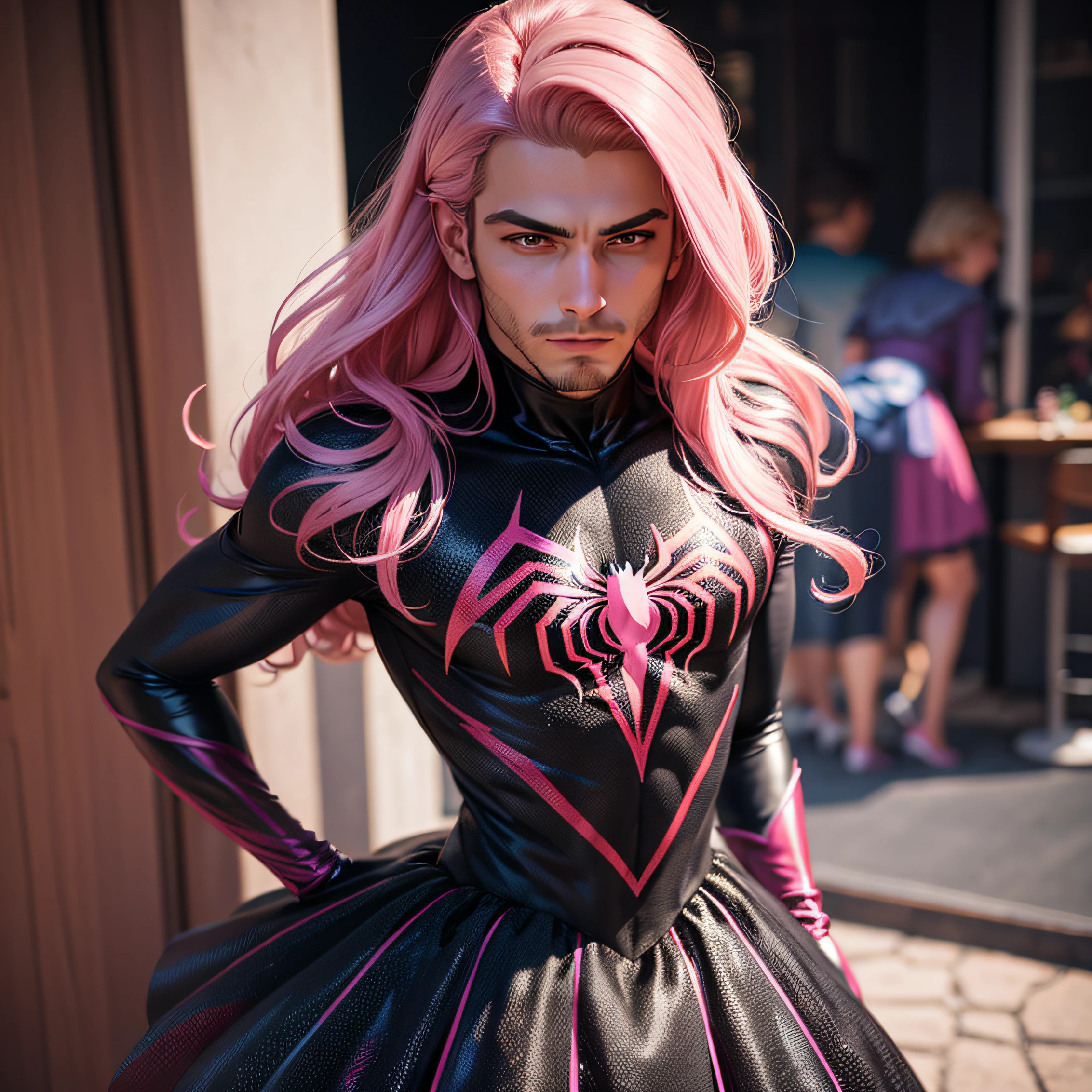 homem aranha vestido de barbie --auto
