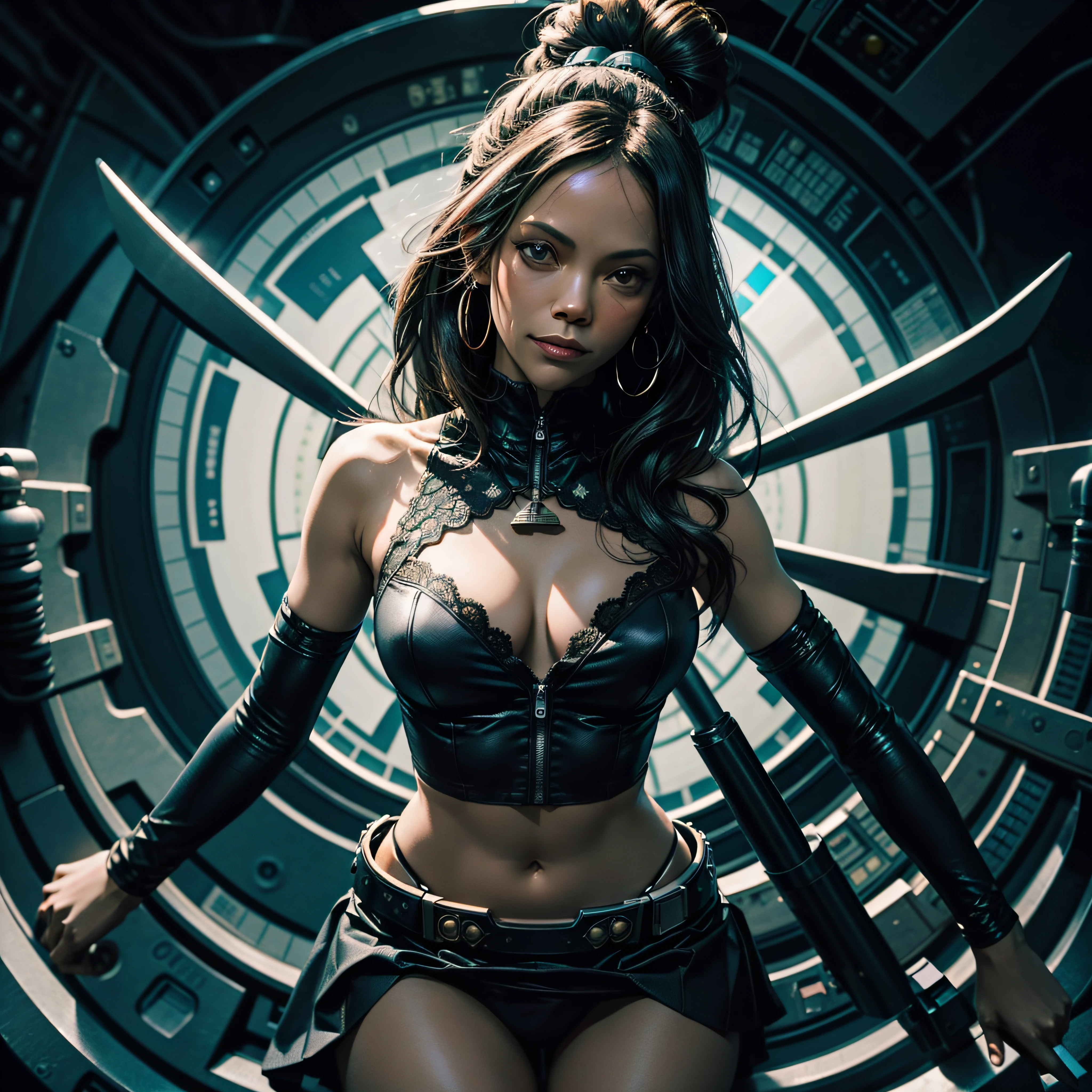 onyx Galaxie Star Sun space Station Port War Will-o'-the-wisp The Manned Maneuvering Unit (MMU) astronaut propulsion unit UNITED STATES Flag Goddess Queen Conceptual contre-jours scene "Star Trek" Deep Ship Pilots "Heavy metal" Devastating cyberpunk mature female athlètes "Luis Royo" dazzling Admiral slow-motion marchants Marshal richly decorated Cosplay Royale Trekkies "Zoë Saldana" "Nichelle Nichols" "Annika Hansen" veste cow-boy sundrop ultra_Sharpness intricate ultra pro-photorealists optimal quality perfection details Accuracy reflexes Resolution max volumetrics graduates nettetés improved Octane_render number_rendues UHD XT3 16K DSLR HDR unrealengine5 saturate ombres analogiques 3dcg corps symmetrical athlètes tanned hairstyles face cheekbones effects embarrassed indigos eyeliner beautiful sapphires dark eyes pupils black brown retina lazulis iris turquoises mouth open teeth obvious smiles fringes ecstatic floating jacket quirky fixed eccentric cape levitating shoulders-off shirt lace clavicles white papillotes embroidered breasts varied satin bikini points corsait sundrop navy thick felther felt skirt matching spinels loose swinging navel waist belts-Chastity padlock Gold decorated silver agate revealing pubis scarlet pubis-hairy underwear silks garters snaps thighs legs boots stainless steel gothic thick onyx magic rubis invoques incandescentes toy CGSCOSITY floraison background équirectangulaire 360 Cristallines flying NCC-1701 Star-Trek Enterprise Micro Recorder flash (EOS R6 135mm 1/1250s f/2.8 ISO400) pistol-Phaser NCC-1701-42 shoot phaser Mécanisés adaptable Canon-ion Borg opale mannequins Seven-of-Nine dramatic straight dressed armor heavy chrome metallic flat sensor Luminescence rune lava bands antenna engravings Tourmaline glyphs plasma fathoms brass copper fullbodye Star-Trek chef-d' Michelangelo armoirie heart earth hearth Bruce-Weber women tatouage nsfw etc.