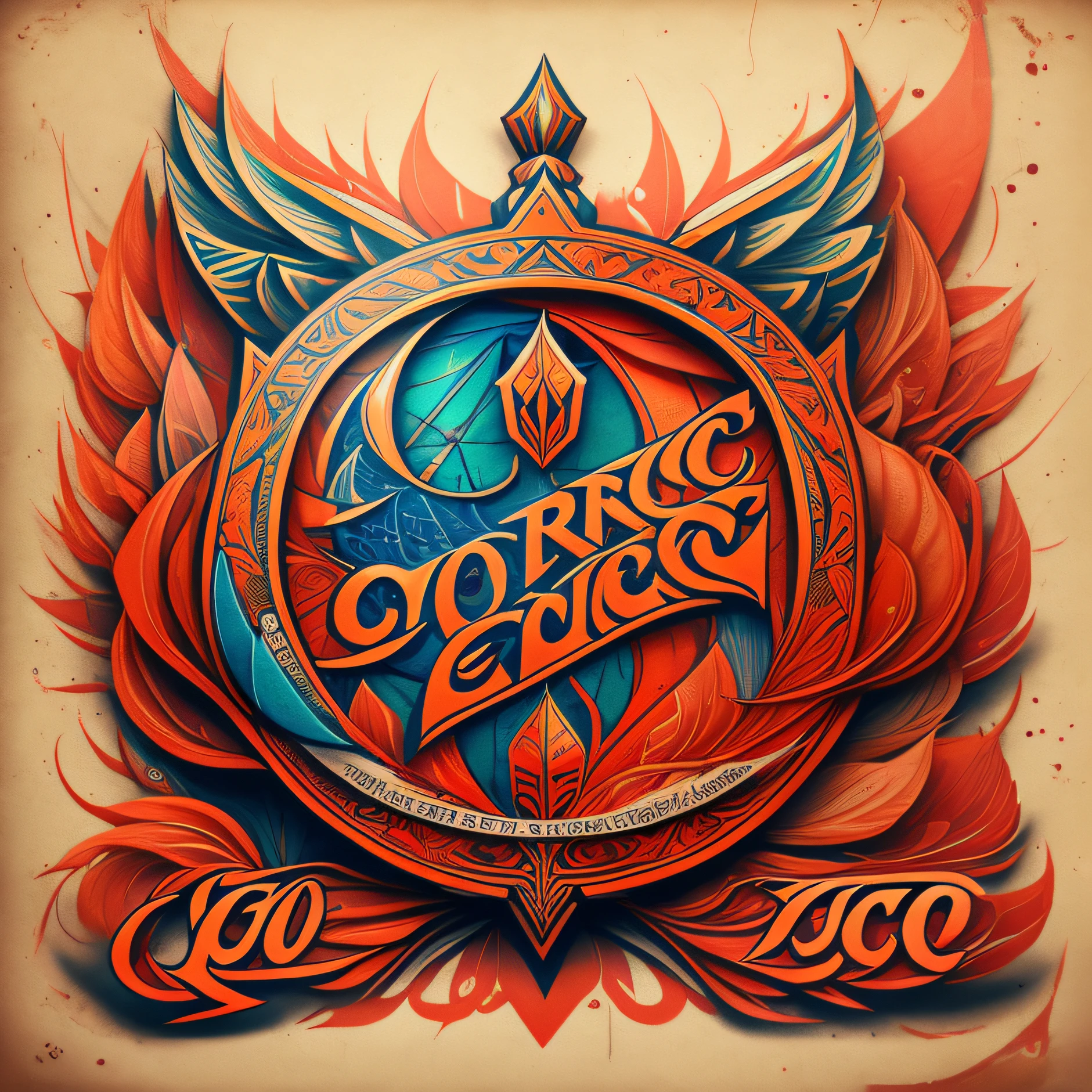 Crie um logotipo de estudio de tattoo com os nomes Rycc Tattoo em letering --auto