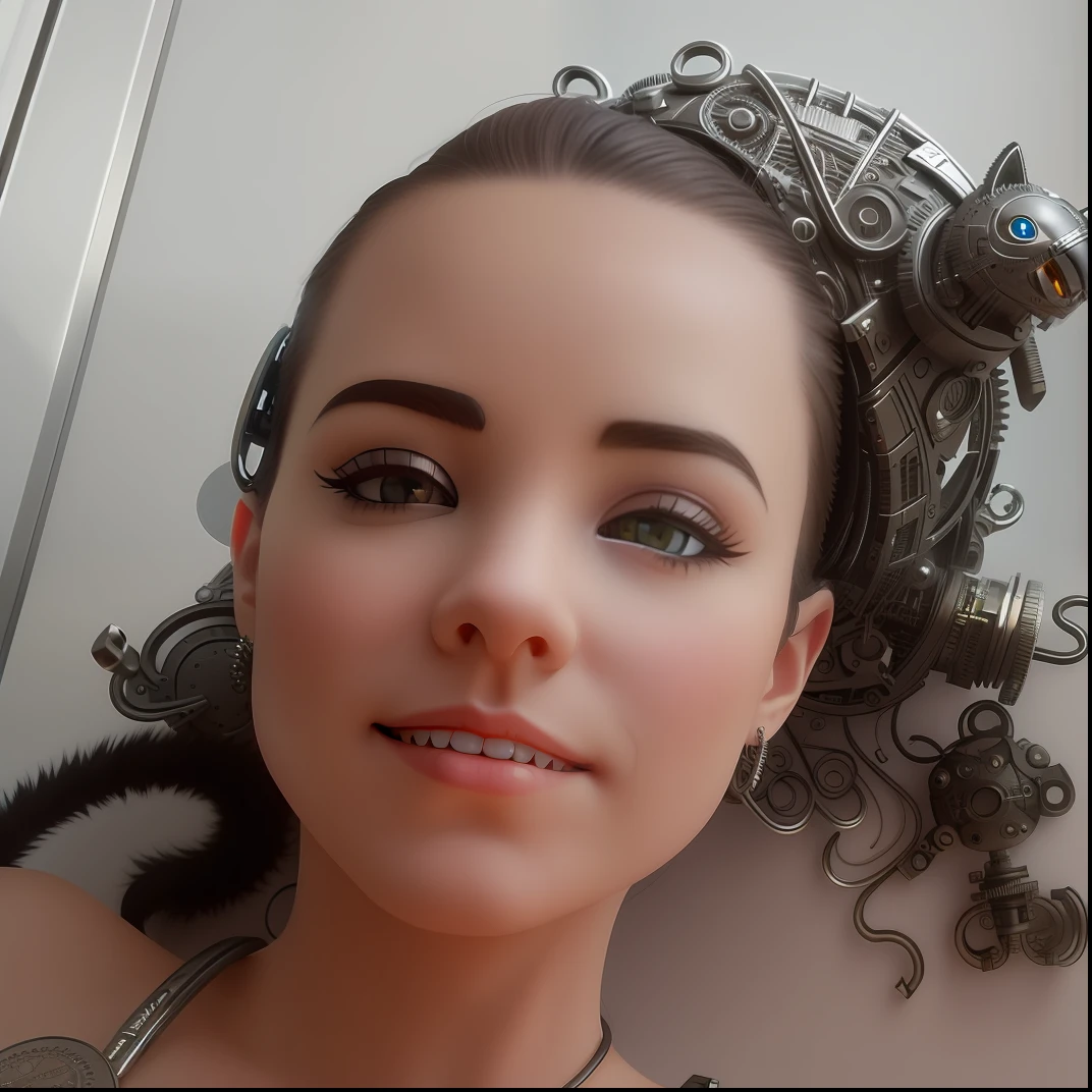 a cute kitten made out of metal, (cyborg:1.1), ([tail | detailed wire]:1.3), (intricate details), hdr, (intricate details, hyperdetailed:1.2), cinematic shot, vignette, centered