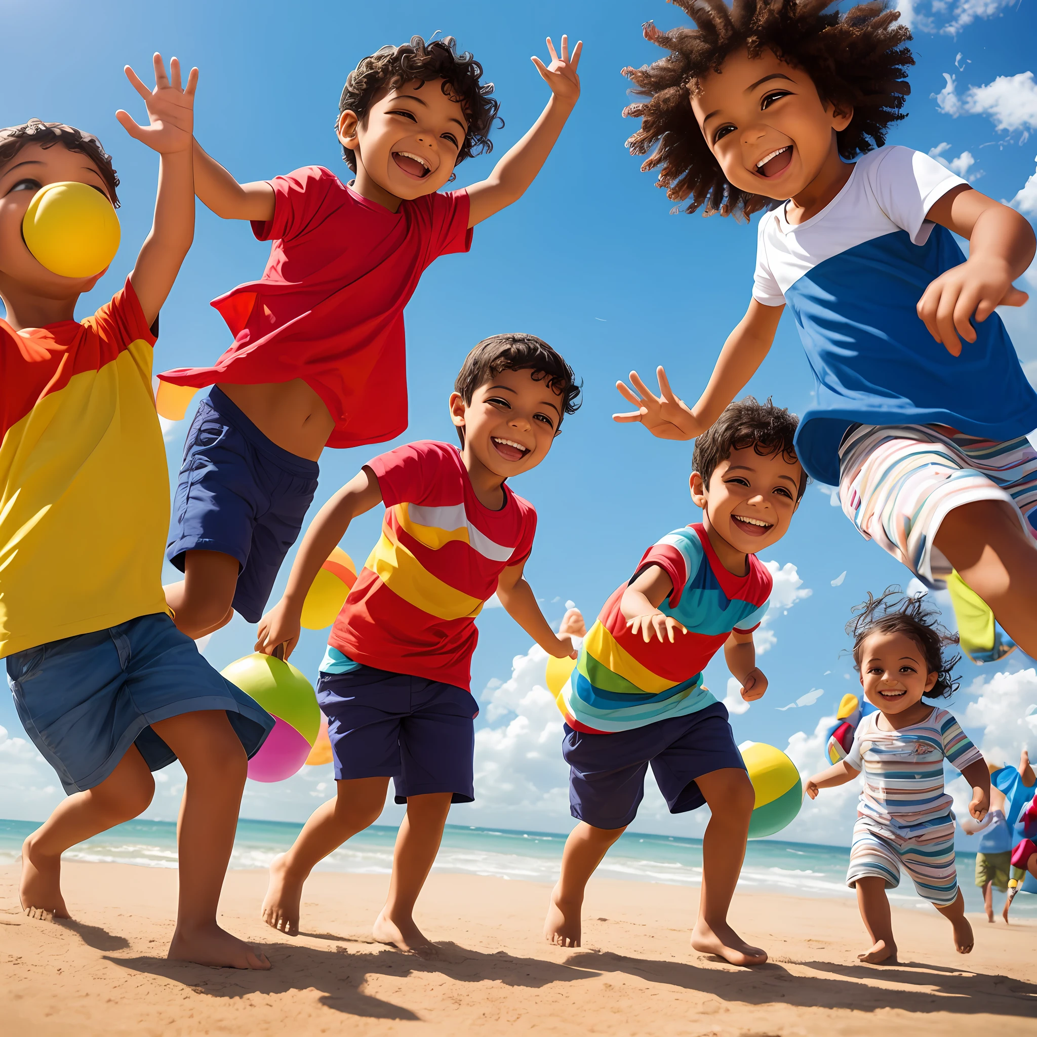 kids playing, sorrisos, brincadeiras, smiling babies, alegria, hiper-realista --auto