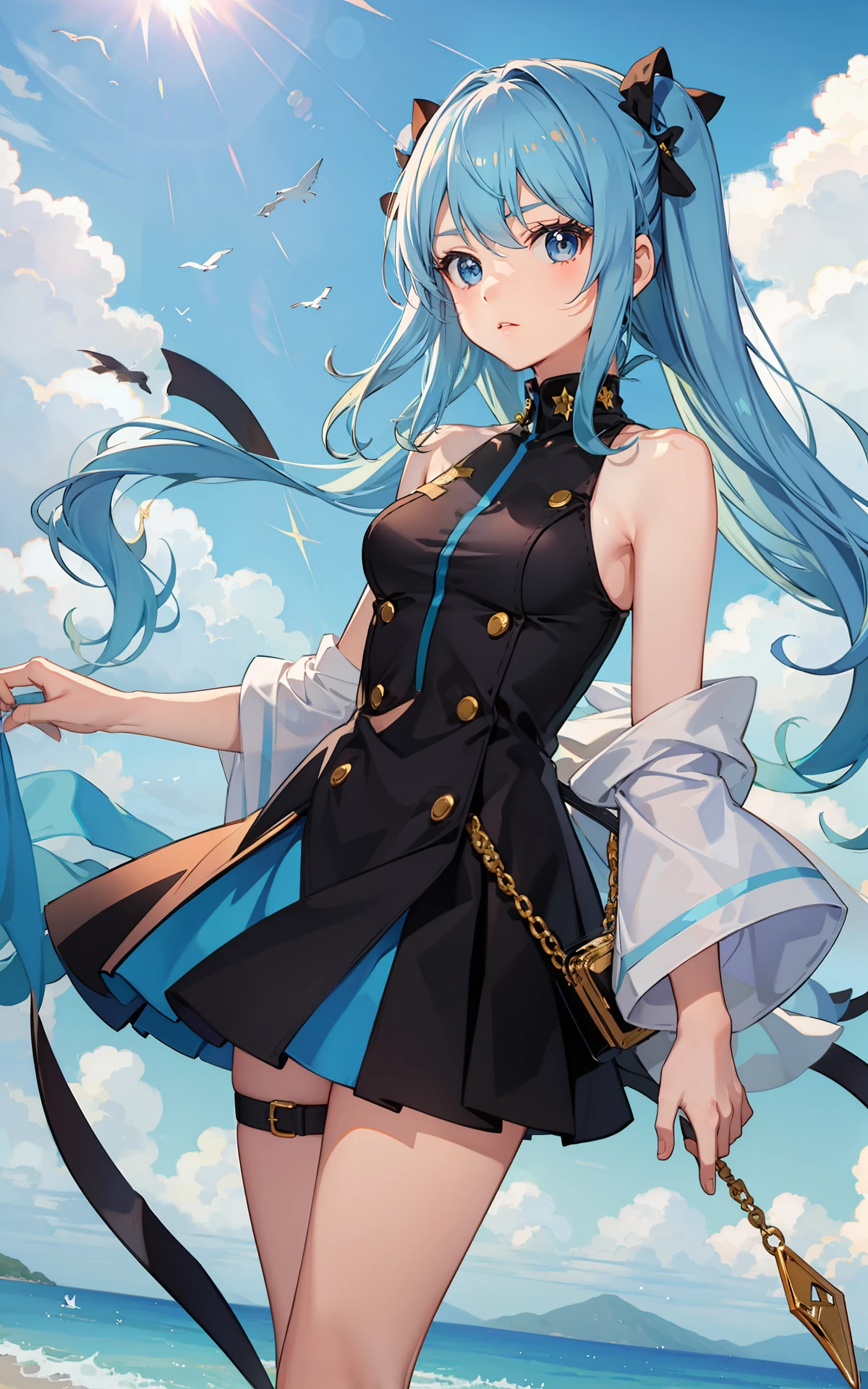 Blue hair
Anime girl