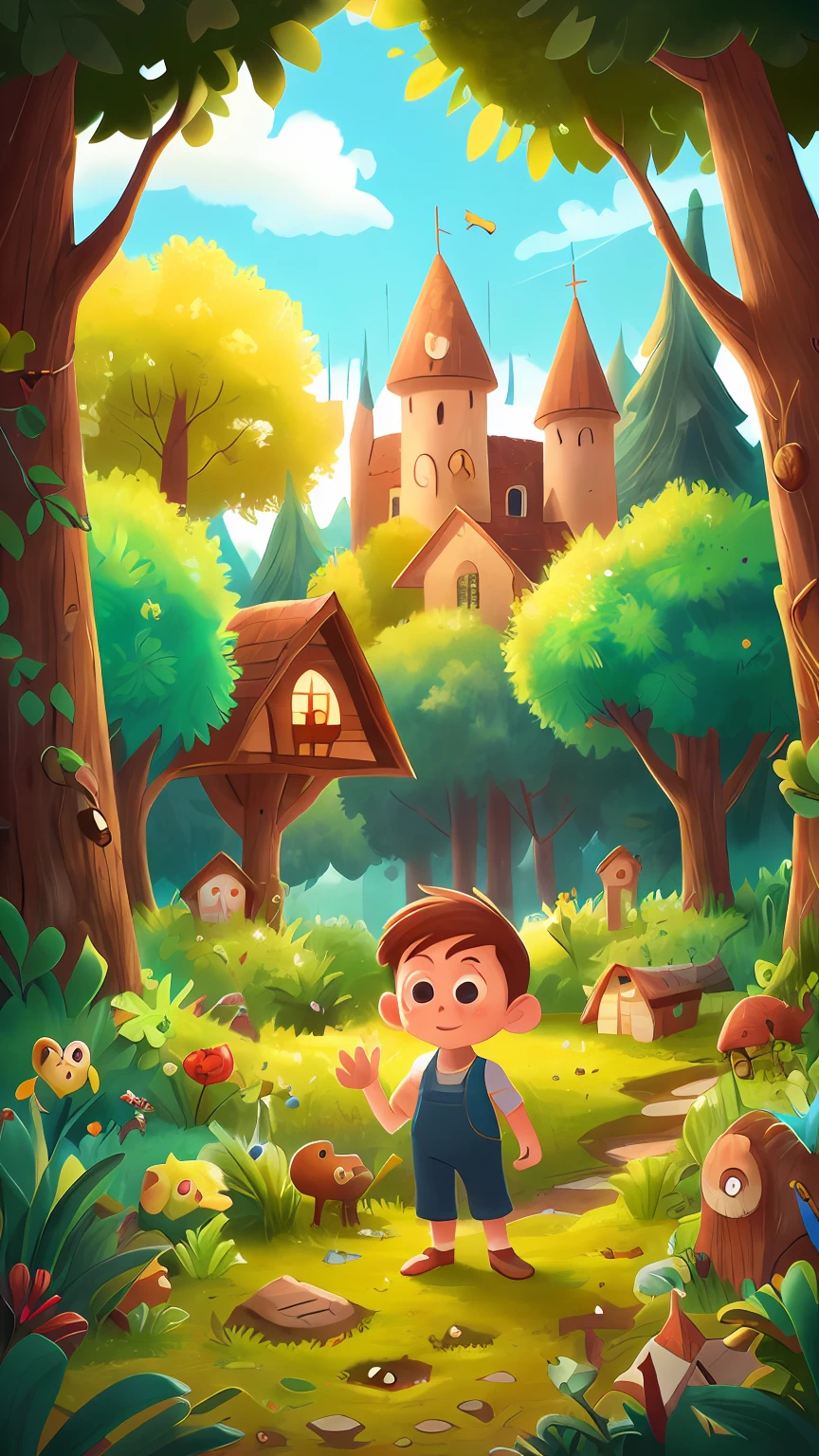 A little boy, a small town near an enchanted forest.