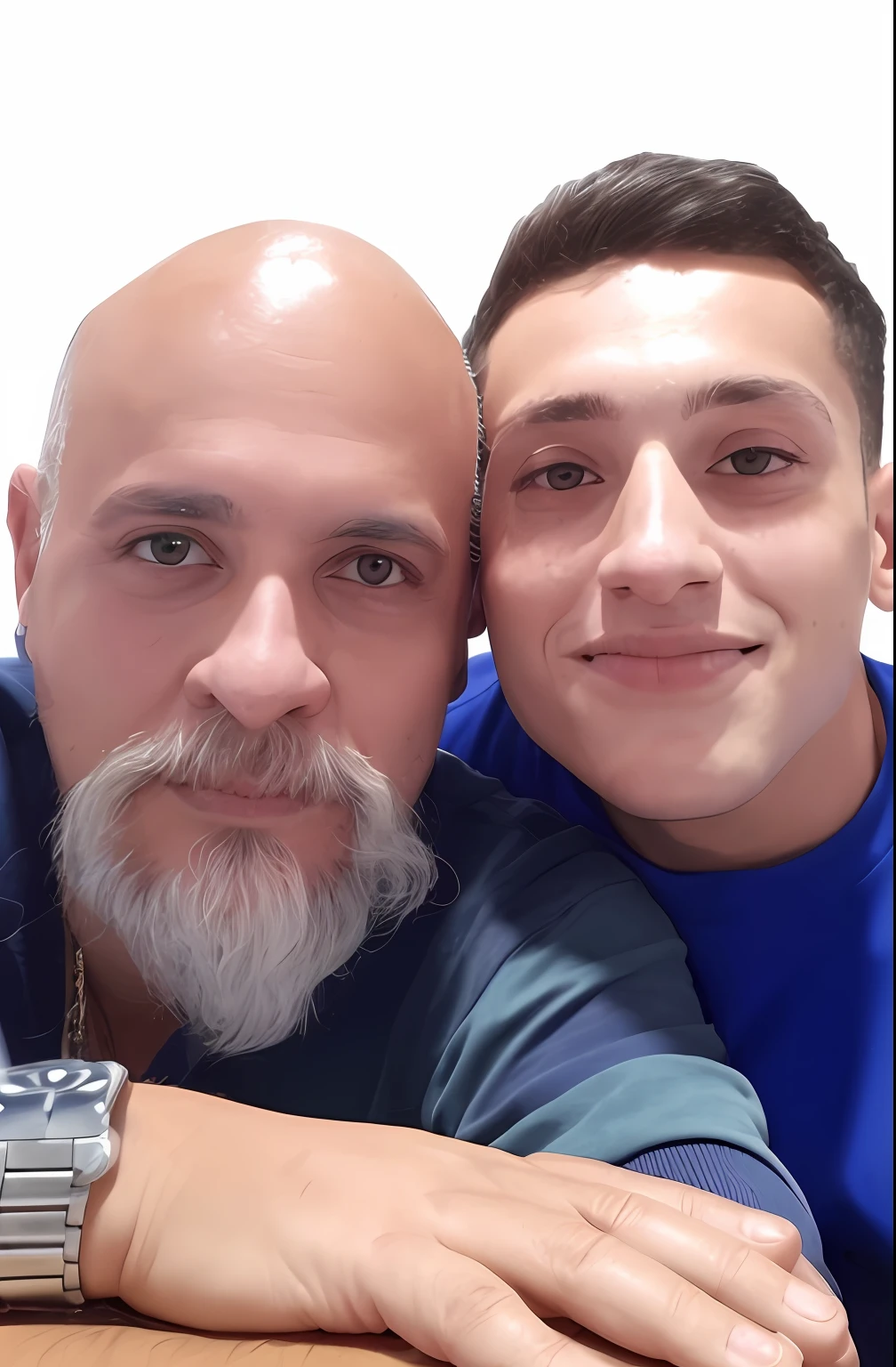 Hay un hombre y un muchacho joven de piel muy blanca, who are posing for a photo, Mateo 9 5, foto de perfil, Foto de perfil, taken in the early 2020s, Foto de perfil, Imagen de padre e hijo, album photo