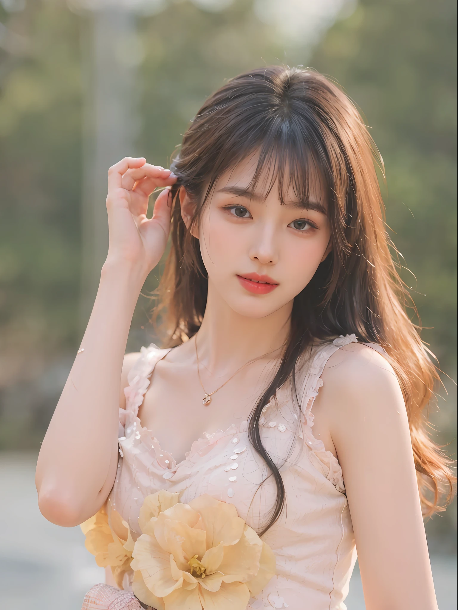 (Highly detailed CG unity 8k wallpaper), (巨作), (Best quality), (Super detail), (best illustration), (Best shadow), (Photorealistic:1.1),(PureErosFace_V1:0.5),(Taiwanese cute girl),(Taiwanese Sexy Woman),,Real human skin, Lens flare, Shade, Backlight,Lotus pond,Under the lotus,Under the lotus leaves,(Depth of field),(Natural light), filmgrain,((A girl with))),hyper HD,(Detailed eyes:1.4),Brown eyes, Seductive smile,kawaii,(solofocus),(Black hair),((Princess Cut Long Hair, Low Braided Ponytail))(Chinese hair accessories)))(See-Through Grey Hansou),(See-Through Gray Chinese Tan Costume Cloak)))((( Huge and drooping breasts)), (((Cowboy shot)), (Close-up) Blurred background, 18 years old, (((Solo)), (Shiny skin), cutea, wearing a diamond necklace, (watch audience), (Look at the front), (smile512:0.1), (Night), (Big)), (nomake-up), , (Wet), (full of sweat), with her mouth open, (squinting: 0.5), (Pubic Area Showing), ((Small areolas)),