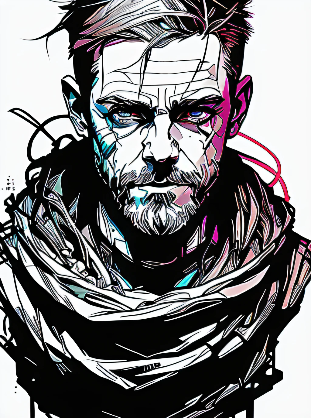 nvinpunk style, Jeremy Irons, highly detailed