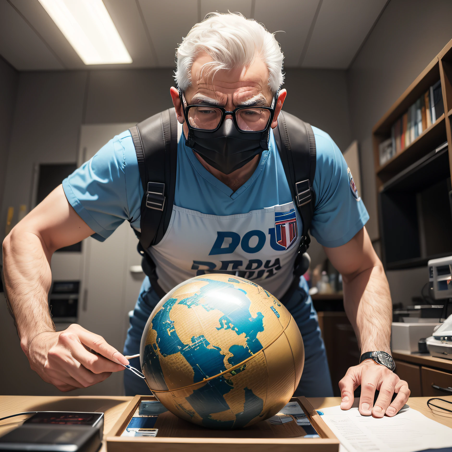 doutor criando vacina contra virus que iria destruir o mundo. --auto