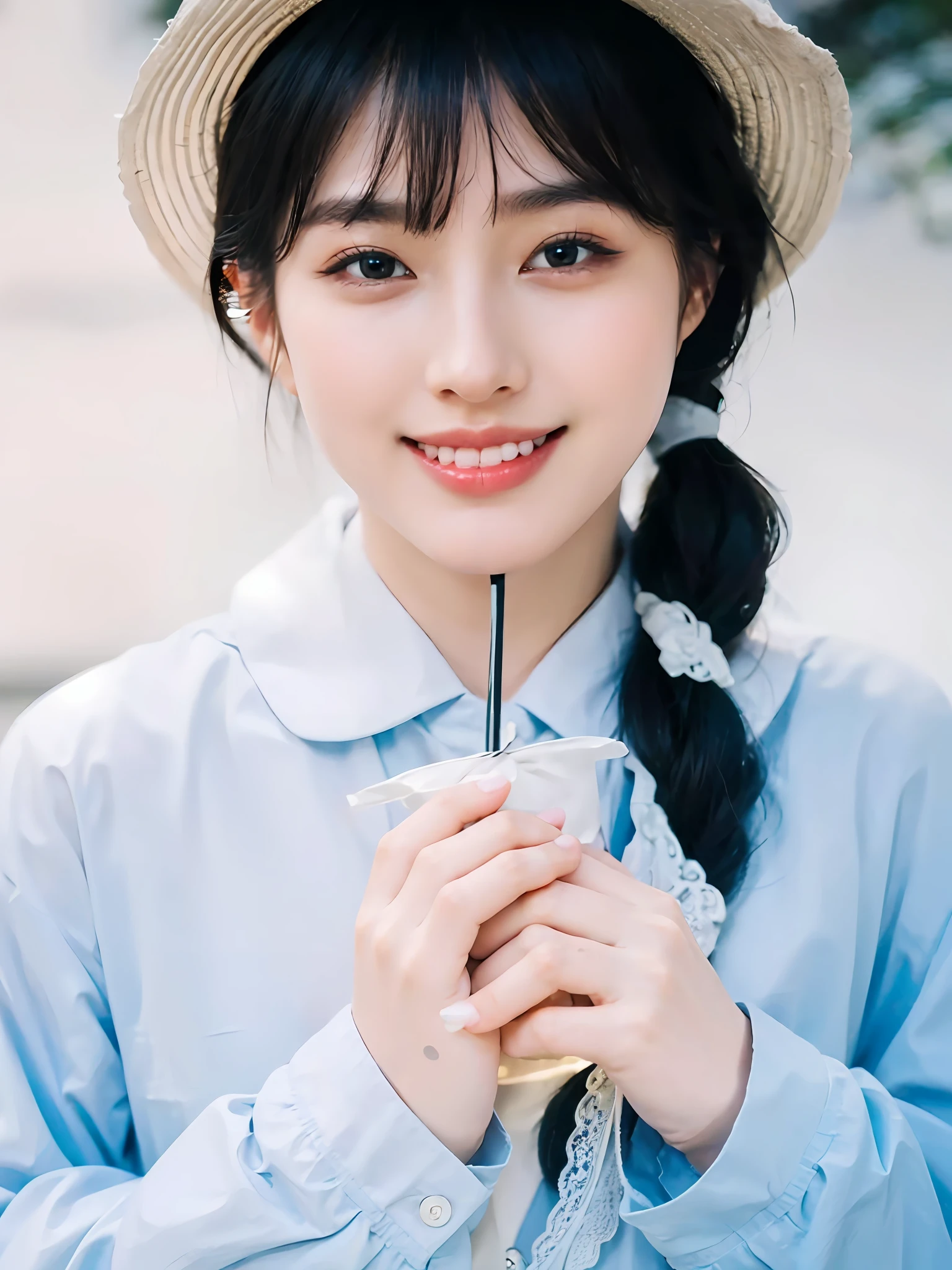 (Highly detailed CG unity 8k wallpaper), (巨作), (Best quality), (Super detail), (best illustration), (Best shadow), (Photorealistic:1.1),(PureErosFace_V1:0.5),(Taiwanese cute girl),(Taiwanese Sexy Woman),,Real human skin, Lens flare, Shade, Backlight,Lotus pond,Under the lotus,Under the lotus leaves,(Depth of field),(Natural light), filmgrain,((A girl with))),hyper HD,(Detailed eyes:1.4),Brown eyes, Seductive smile,kawaii,(solofocus),(Black hair),((Princess Cut Long Hair, Low Braided Ponytail))(Chinese hair accessories)))(See-Through Grey Hansou),(See-Through Gray Chinese Tan Costume Cloak)))((( Huge and drooping breasts)), (((Cowboy shot)), (Close-up) Blurred background, 18 years old, (((Solo)), (Shiny skin), cutea, wearing a diamond necklace, (watch audience), (Look at the front), (smile512:0.1), (Night), (Big)), (nomake-up), , (Wet), (full of sweat), with her mouth open, (squinting: 0.5), (Pubic Area Showing), ((Small areolas)),