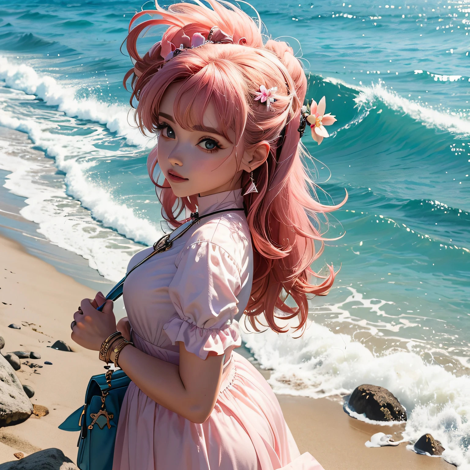 Araffes em orelhas de coelho e posando para uma foto, ultrarrealista doce coelhinho , coelhinho meninading at cgstation, Trend in CGTacing:, Amouranth, terno de coelho, mais conhecido como Amouranth, vestindo uma fantasia de coelho rosa, Sakimichan, o coelhinho tem pelo rosa, thicc, Perna de coelho --auto