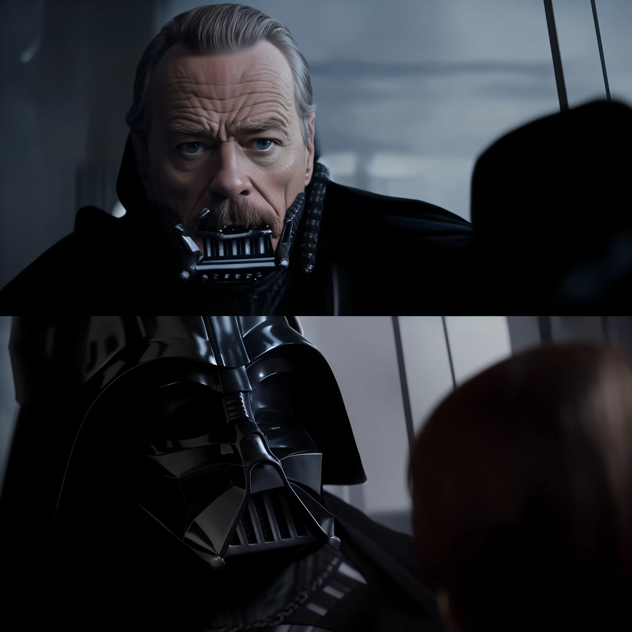 Bryan Cranston interpretando Darth Vader.