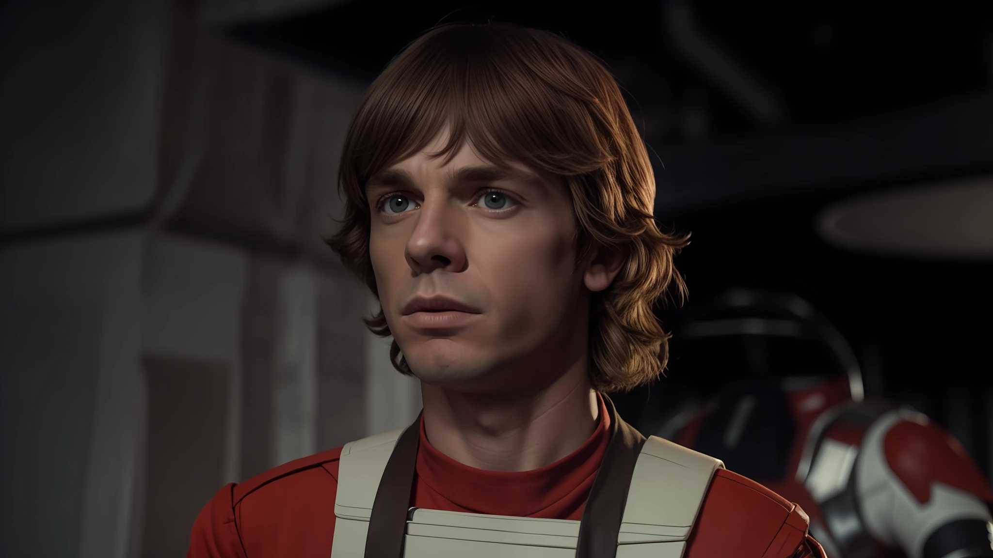 Finn Wolfhard interpretando Luke Skywalker.