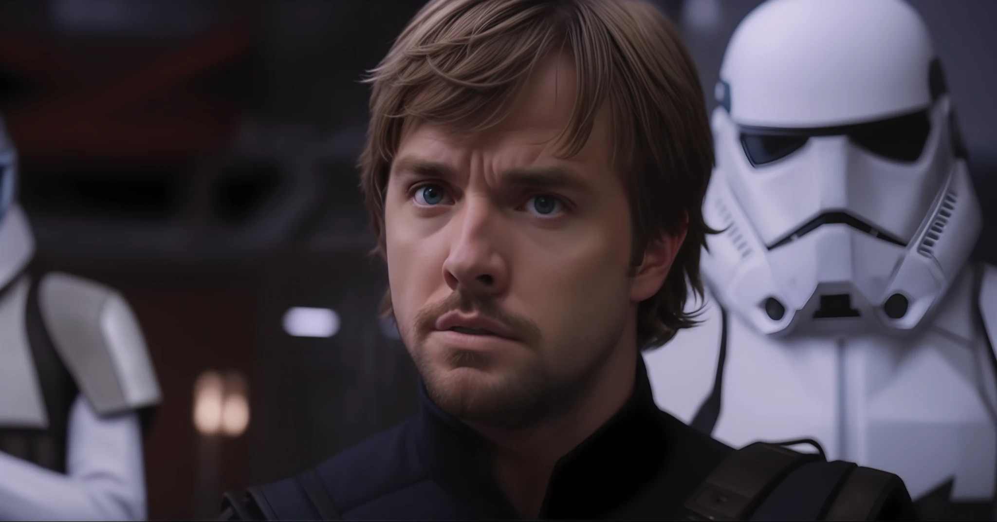 Aaron Paul interpretando Luke Skywalker.