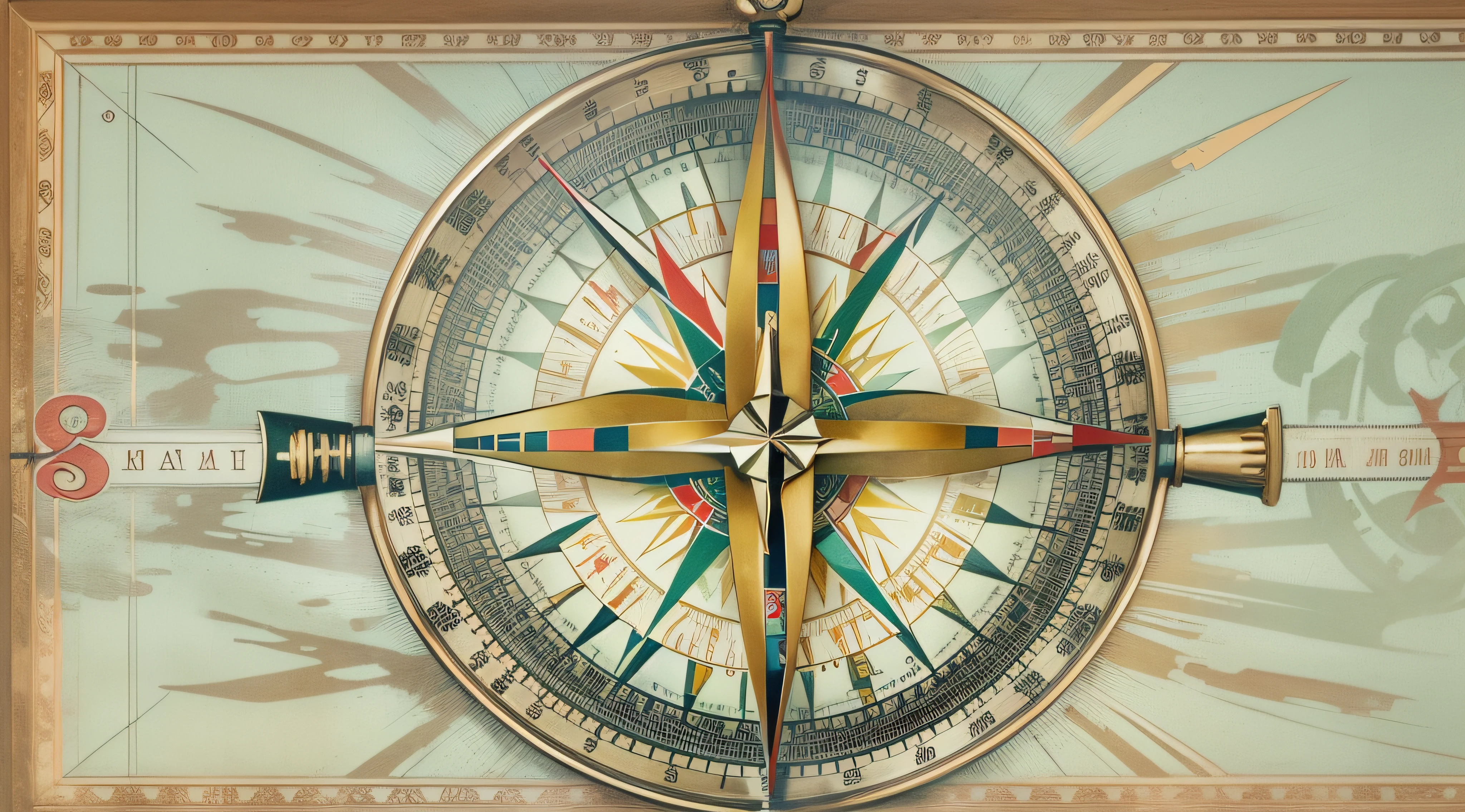 Image of a compass, representing Saint Joseph's guidance and protection