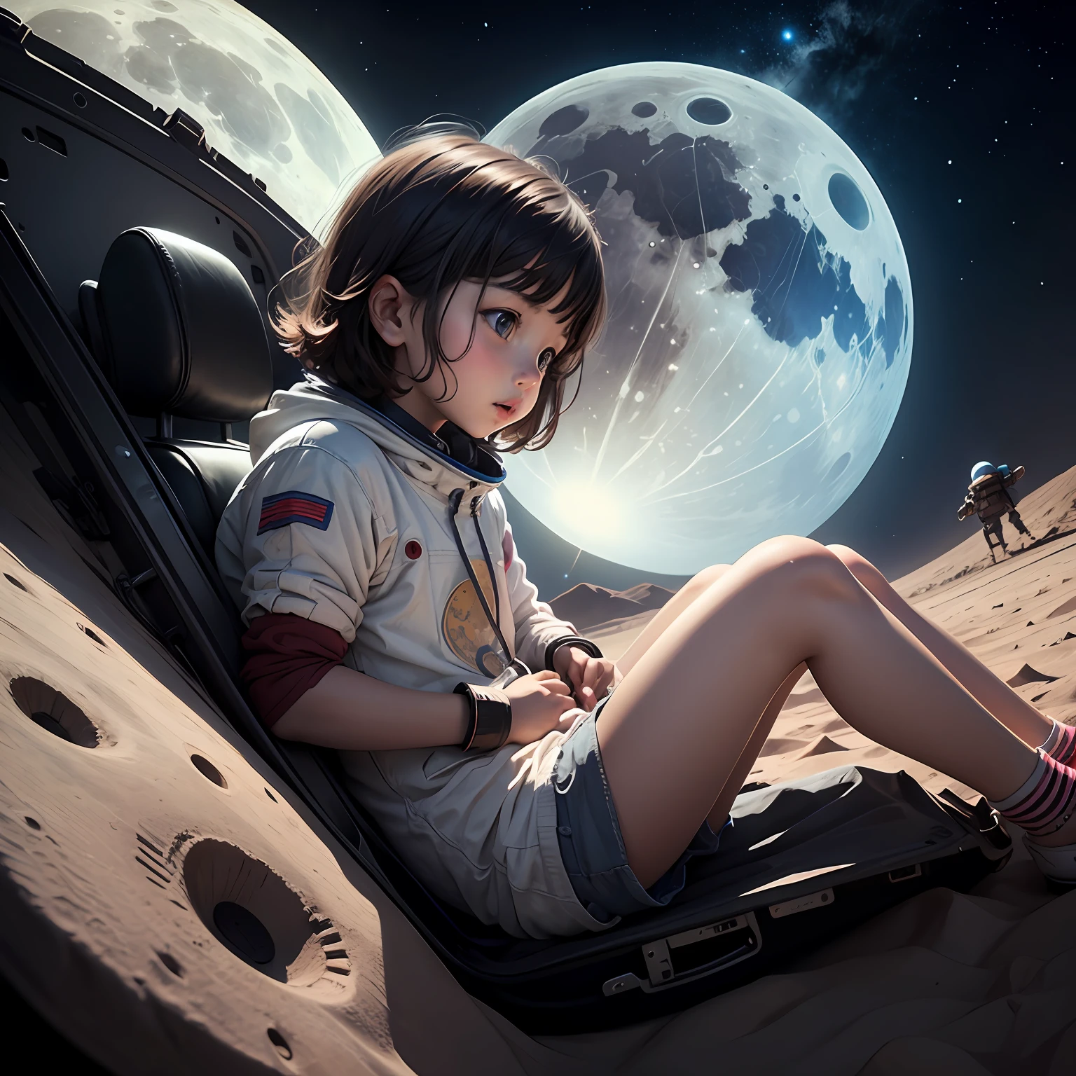 Of children playing on the moon --auto