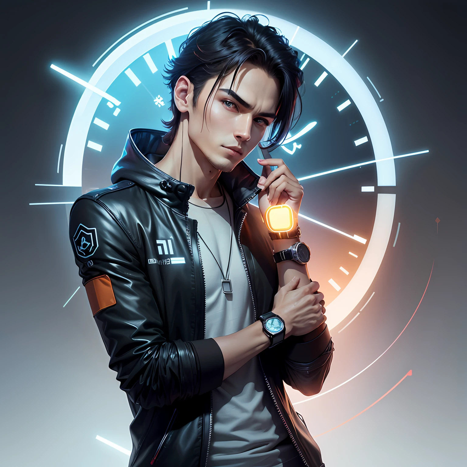 A Xiaomi Ultra Modern Digital SmartWach Watch, titanium color, Perfect dial with symbol showing heart rate, modelo masculino, mostrador de led --auto