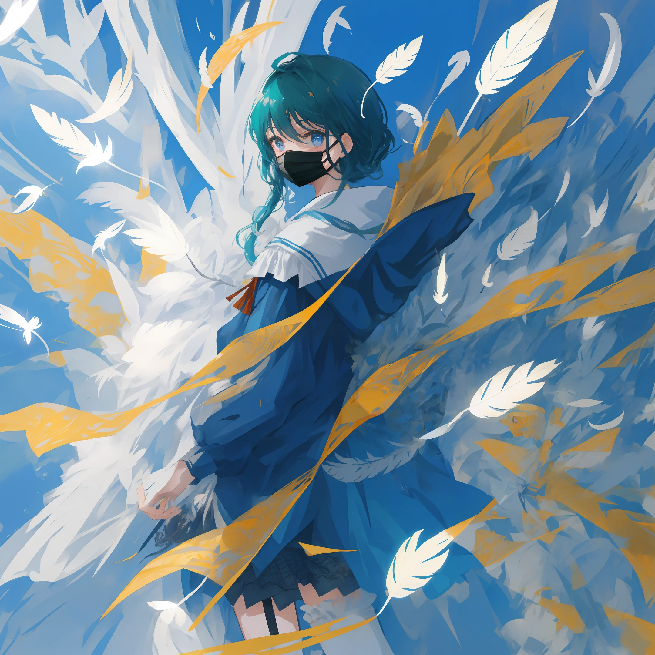 Wingman、White feathers、Solar Garter Silhouette、Shout Chaining、Blue Mask