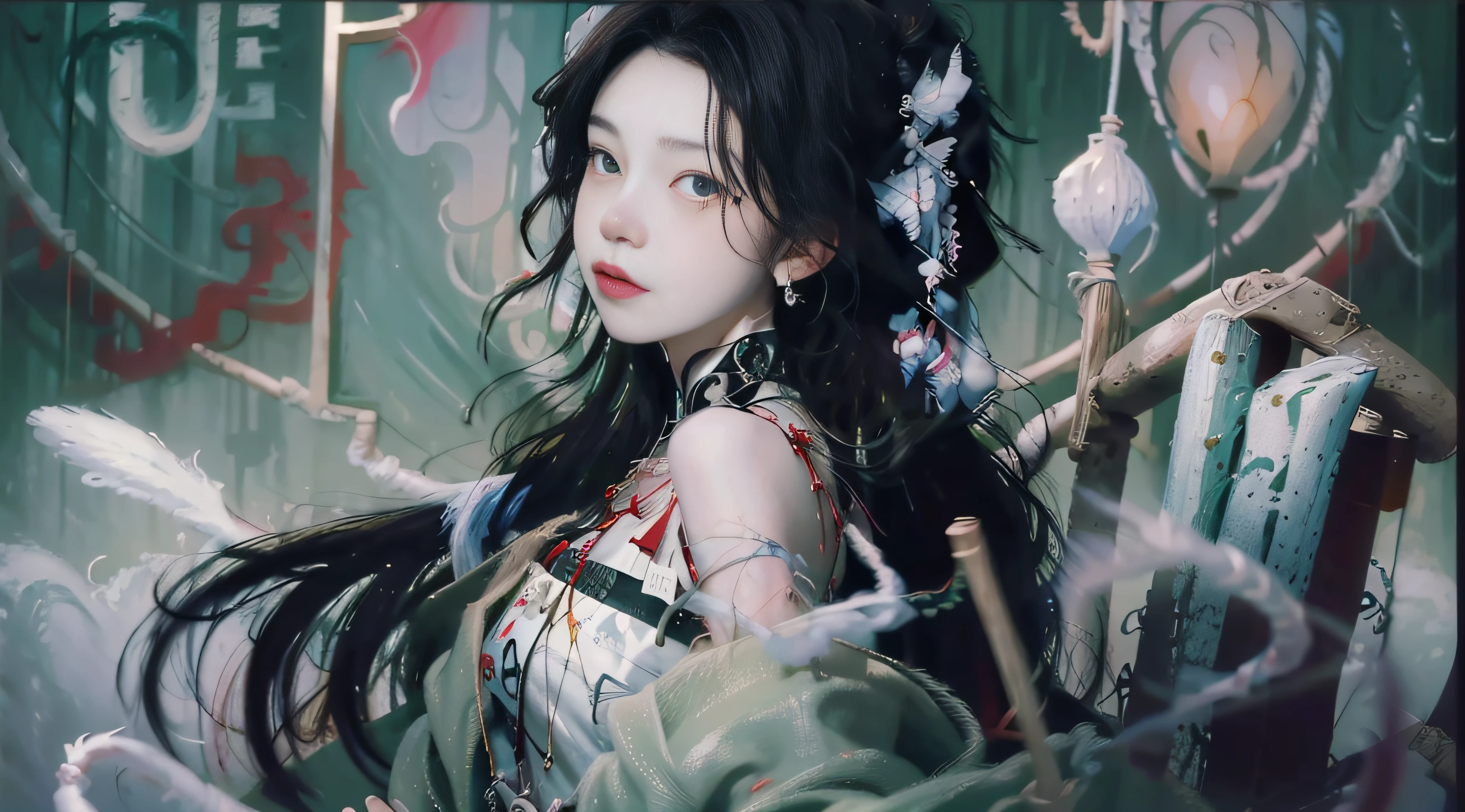 //tmasterpiece,offcial art,统一 8k 壁纸,ultra - detailed,Beauty and aesthetics,tmasterpiece,best qualtiy,(zentangle,datura,Tangles,entangled),(s fractal art:1.3),1girll,The is very detailed,dynamic angle,cow boy shot,The most beautiful form of chaos,elegant,Fauvist design,vivd colour,romanticism lain,James Jean,Robbie Devi Antono,ross tran,Francis Bacon,Michal Mraz,adrian ghenie,petra cortright,Gerhard Richter,Takato Yamamoto,Ashley Wood,Atmospheric,A note of ecstasy,streaming musical notes visible,no clothes are worn,Bouguereau,John William Goldward