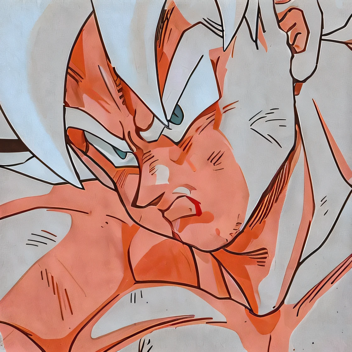 desenho de anime de um homem com uma roupa vermelha e branca, Retrato altamente detalhado de Goku, arte conceitual de dragon ball, Ultra instinto, coloured manga scan, Anime cel, Retrato de Goku, Goku de Dragon Ball, shaded animation cel, Filho Goku, cels anime, Goku de Dragon Ball Z, Retrato de Goku, Goku de Dragonball Z, Goku, Directed by: Akira Toriyama --auto