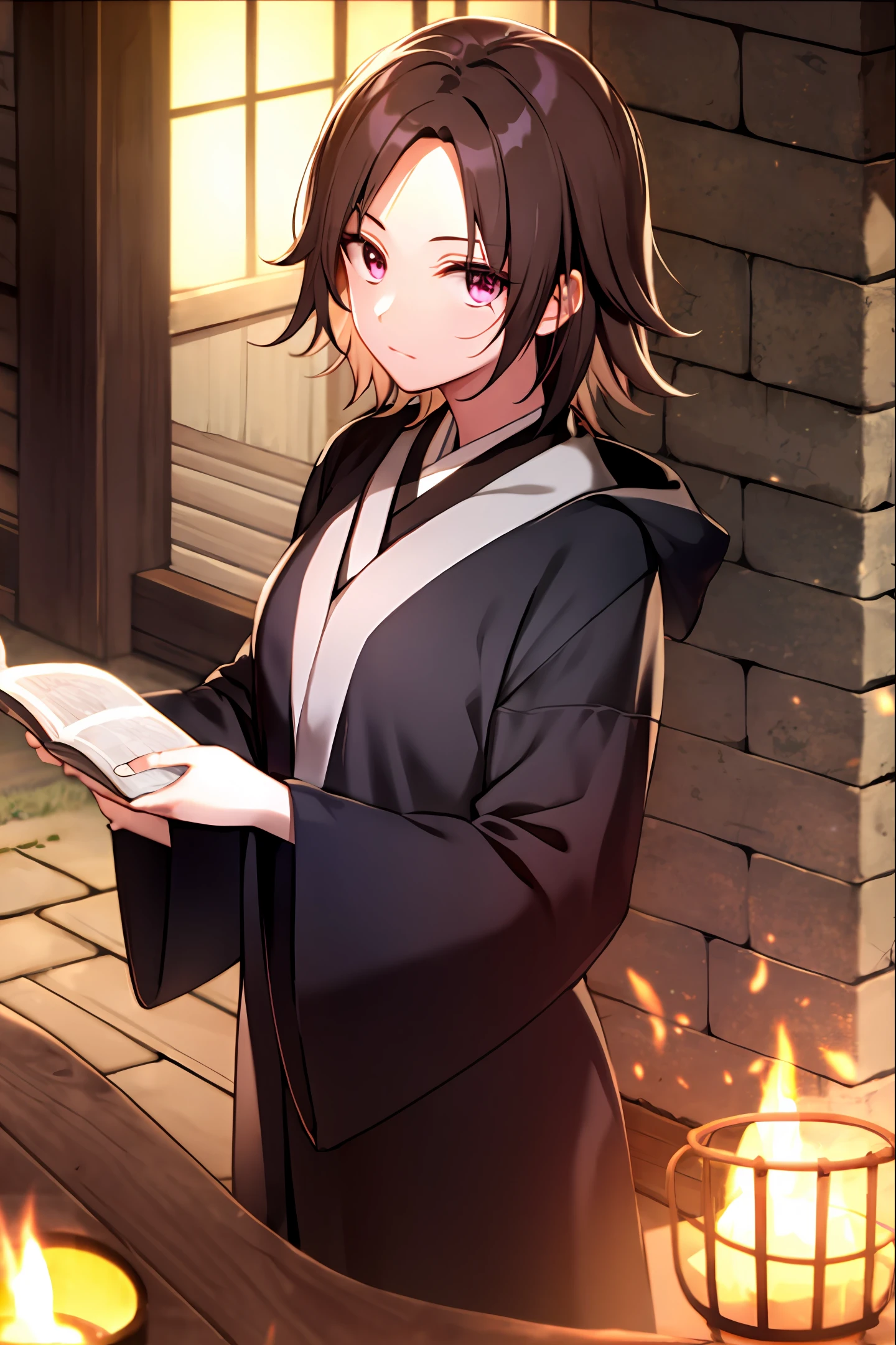 firelight,brunette color hair,Uchiha beauty