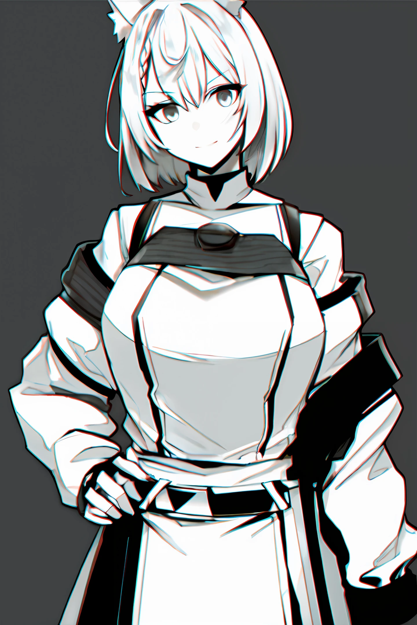 Upper body,female pervert,white color hair
