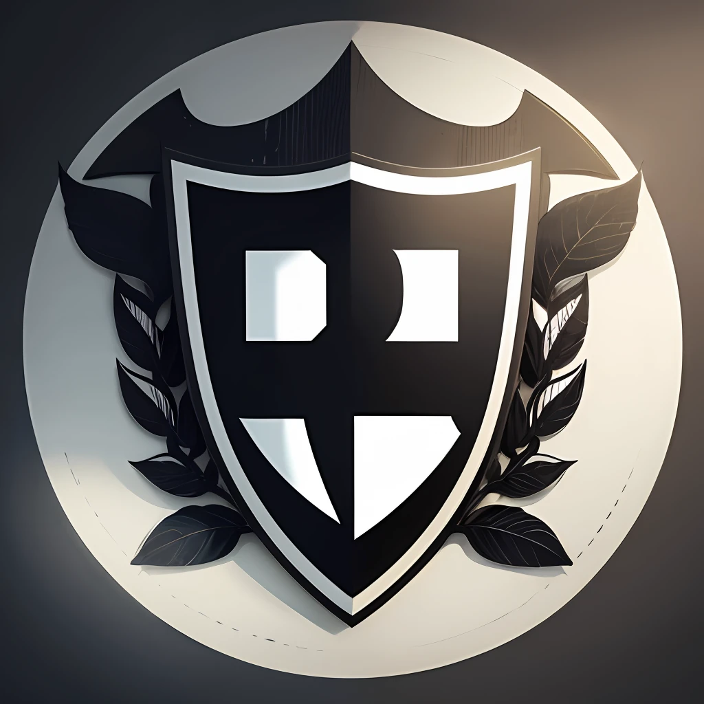 a shield of a football team with the initials "tda" with the colors white and black --auto
