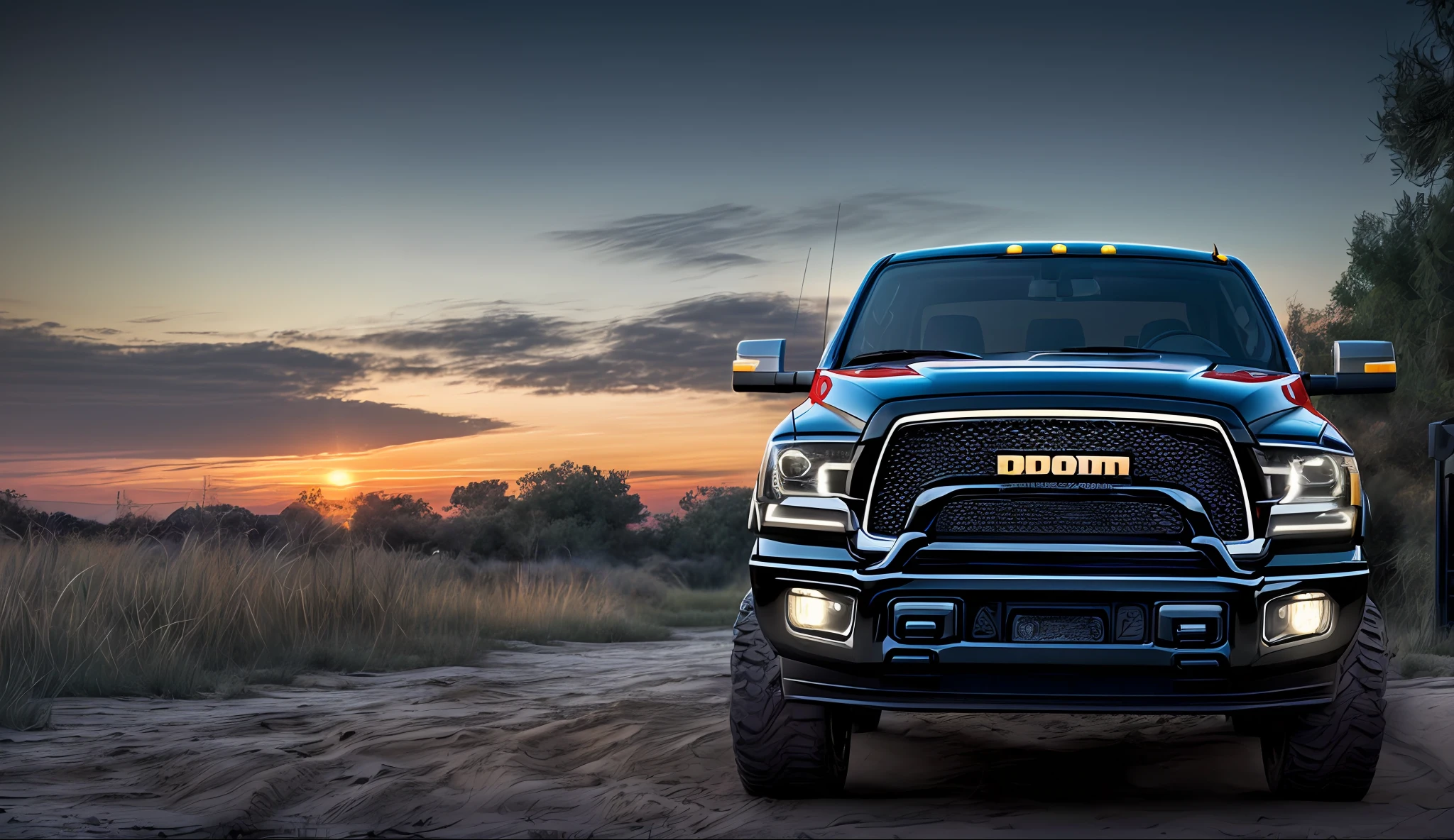 A picture of a lifted black dodge ram 3500 mega cab with 45“ mud tires, parked under a well lit parkade at night , shallow depth of field, cinematic light, soft light (RAW, analogue, Nikon Z 14mm ultra-wide angle lens, award-winning glamour photograph, ((best quality)), ((masterpiece)), ((realistic)), tessellation, ambient occlusion, ray-tracing, subsurface scattering, radiant light rays, high-res, detailed facial features, high detail, sharp focus, aesthetic, extremely detailed, extremely, octane render, photorealistic, realistic, post-processing, max detail, realistic shadows, roughness, real life, ultra-realistic, photorealism, photography, 8k UHD, photography, intricate, highly detailed, sharp focus, stunning, 8k, intricate, highly detailed, majestic, digital photography, (masterpiece, sidelighting, finely detailed, 85mm,