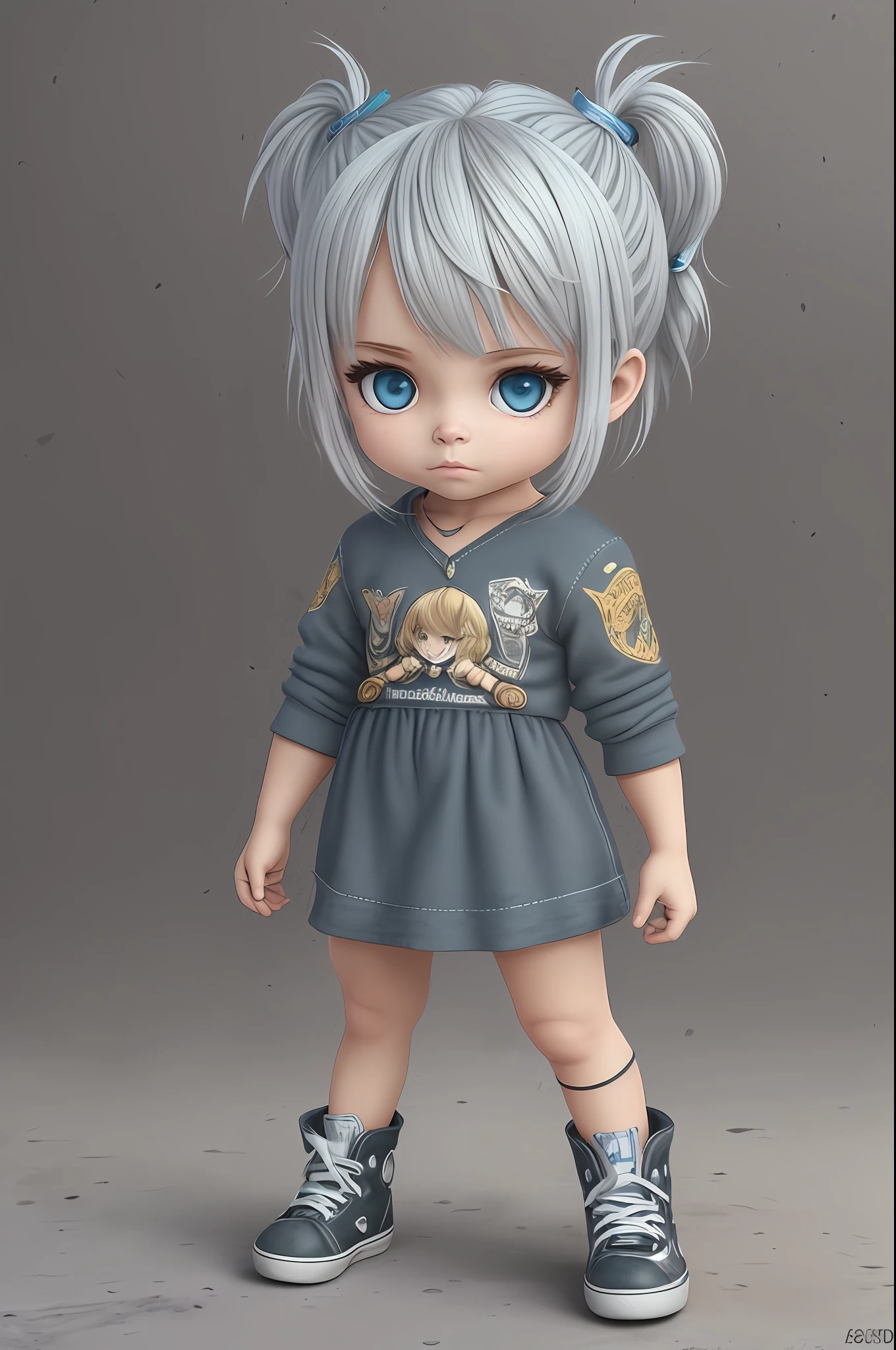 Uma personagem girl branco , olhos castanhos, estilo chibi outfit 3d hd bem detalhado em uma floresta negativos ex: deformados, deformed hand, dedos colados, duplicate heads, arte ruim, qualidade baixa, defective hands, dedos fundidos, fused hands, pernas deformadas --auto --s2