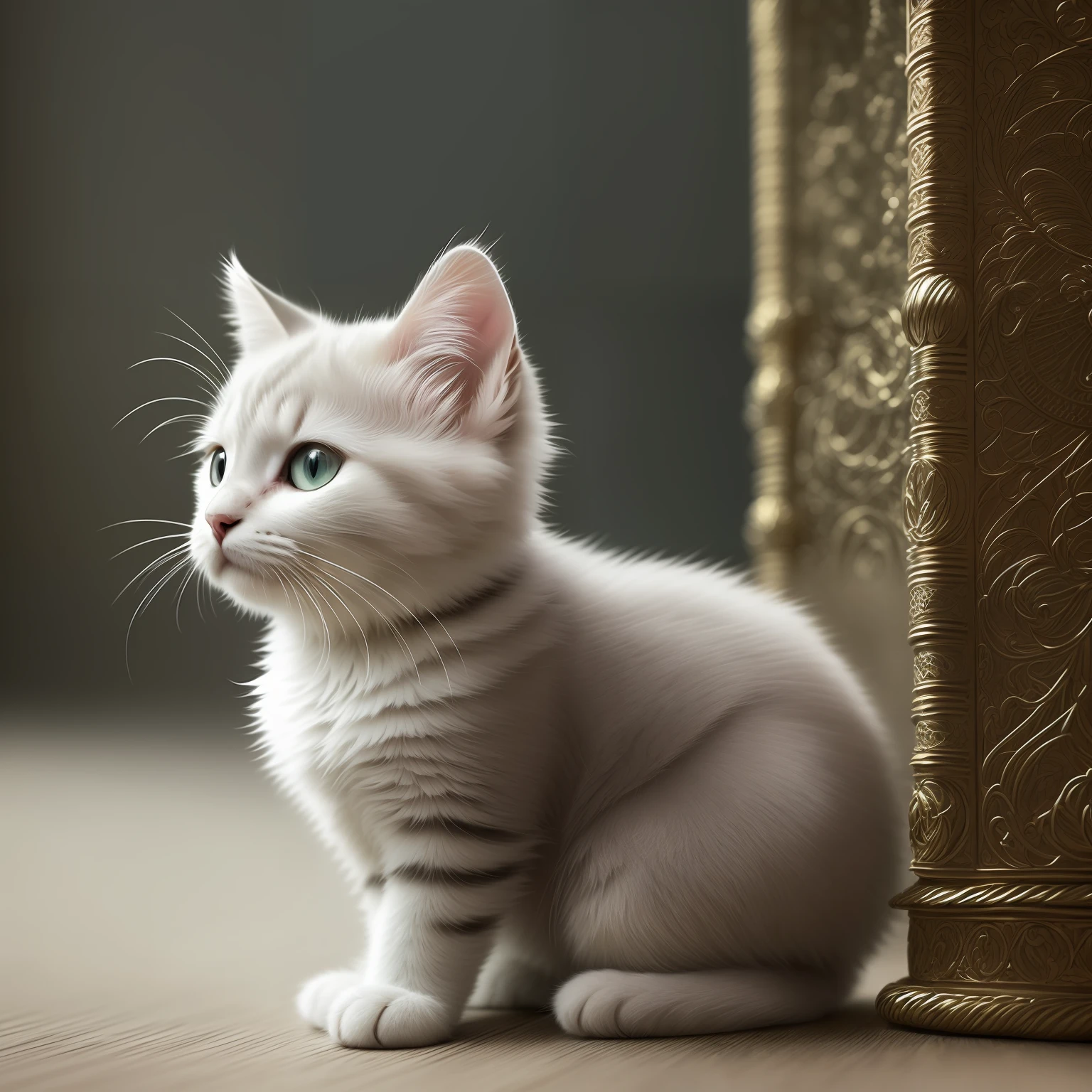 russian kitten, ([tail | detailed wire]:1.3), (intricate details), hdr, (intricate details, hyperdetailed:1.4), 4k textures, soft cinematic light, photolab, hdr, intricate, elegant, cinematic shot, vignette, centered