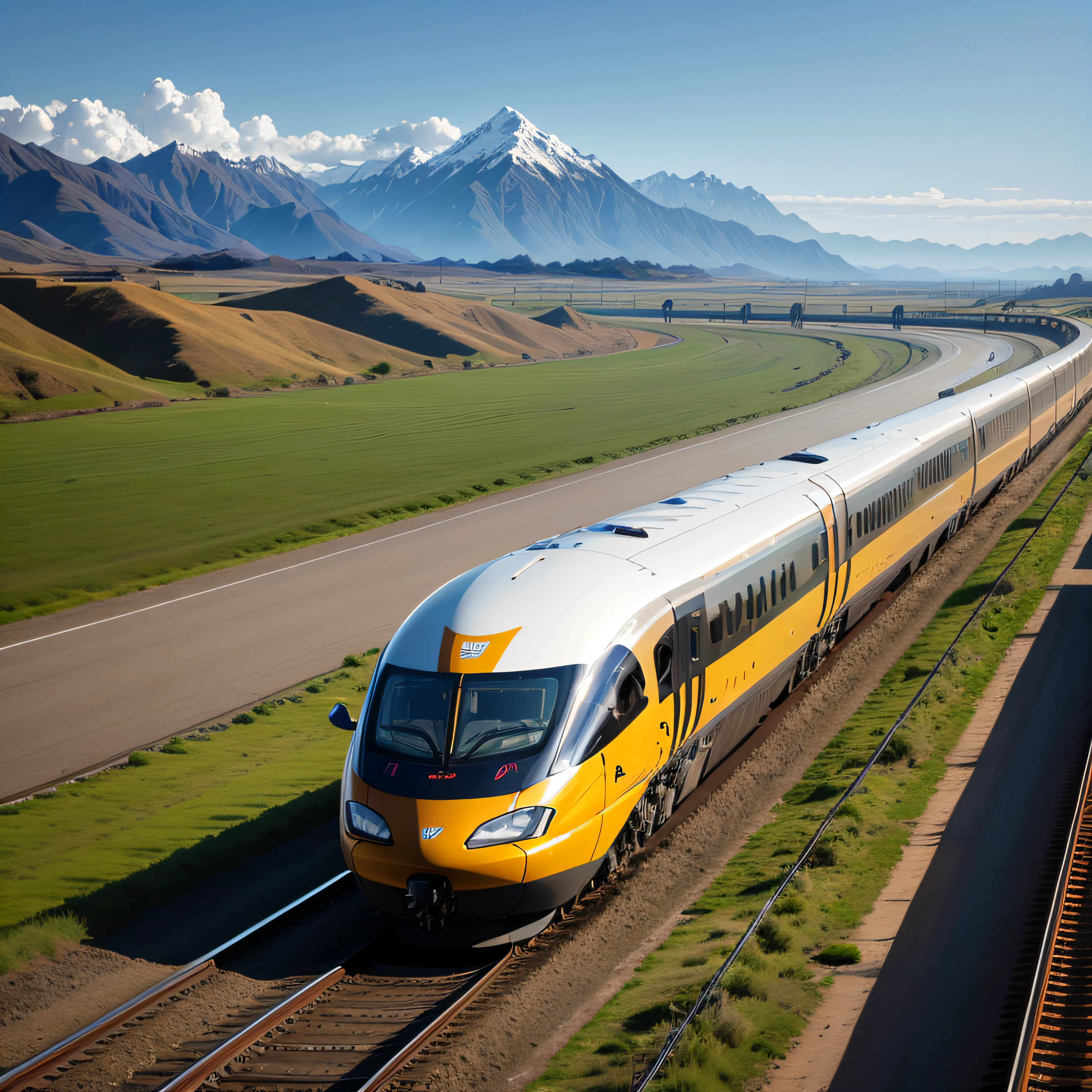 A high-speed train spers outside New Zealand --auto
