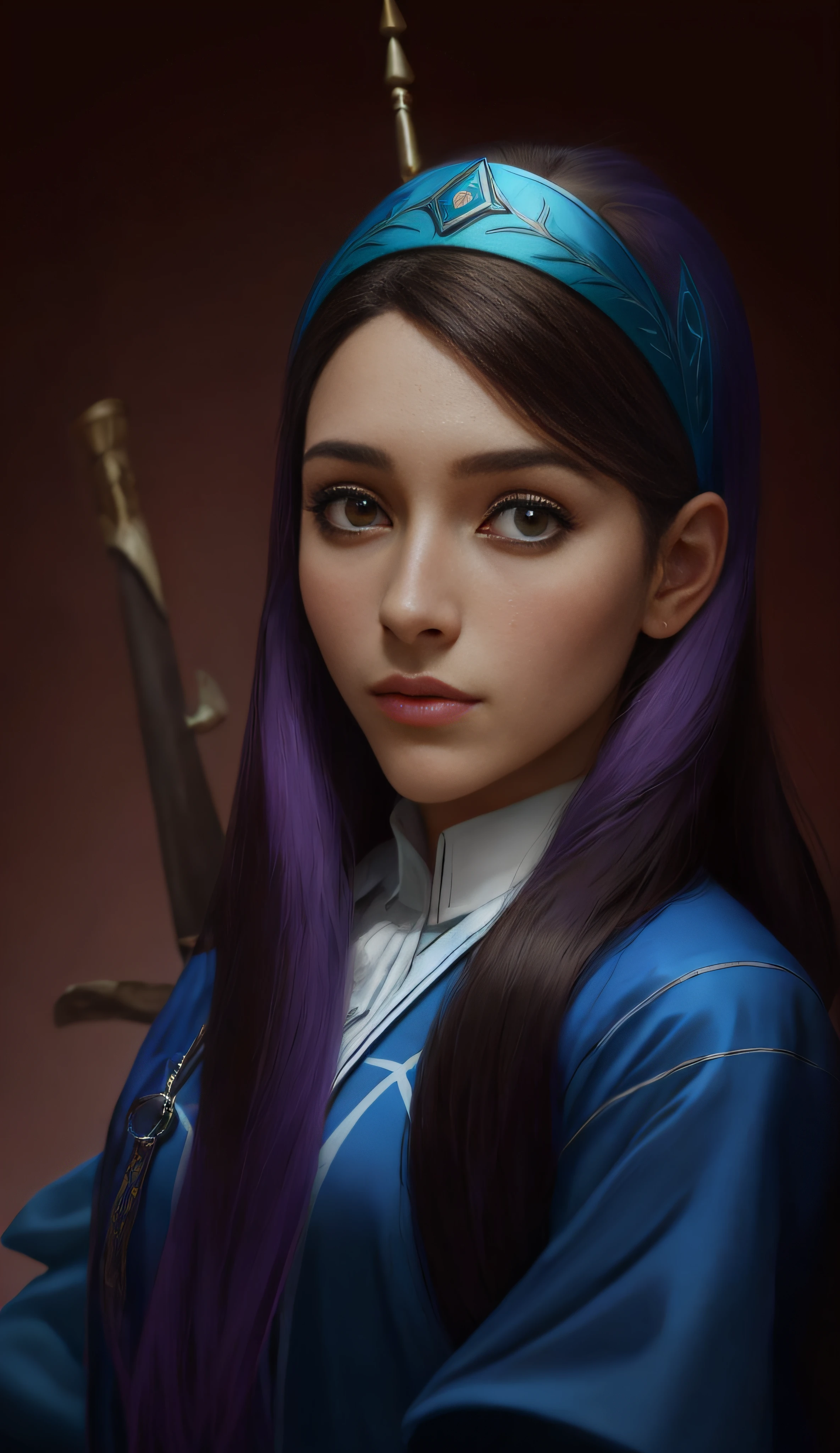 Un primer plano de una mujer con una diadema y una chaqueta de cuero, Violeta Myers, Astri Lohne, Imagen de perfil, Isabela Moner, lorena avarez, Angelawhite, adriana dxim, 18 years old, alanis guillen, Anastasia Ovchinnikova, fernanda suarez, cabello negro y ojos grandes