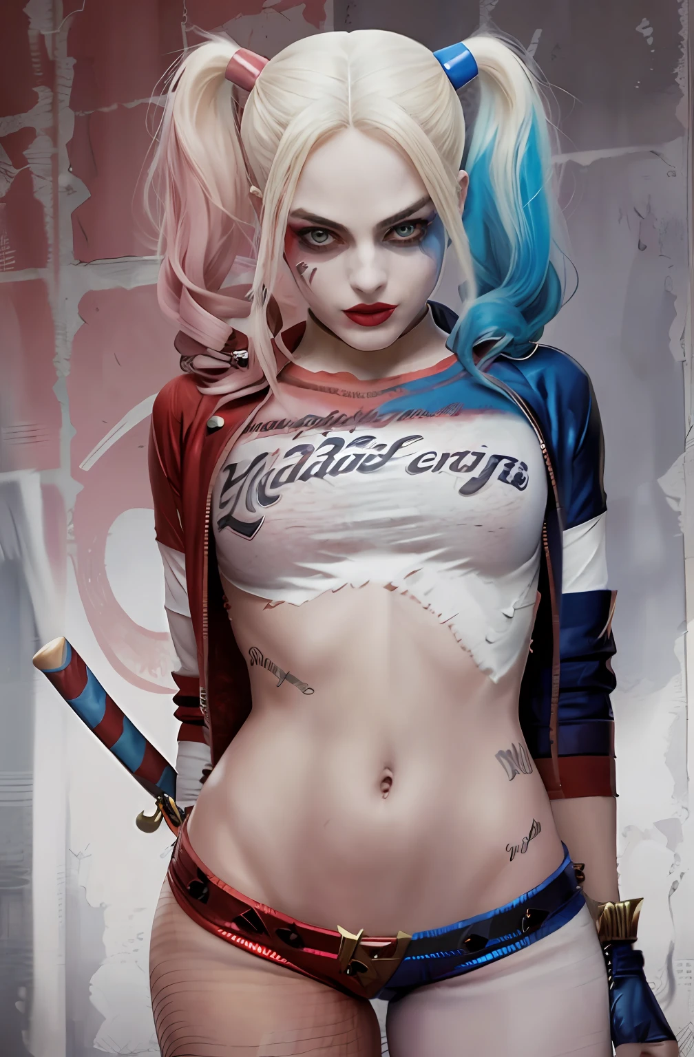 Harley Quinn, arrodillada, expuesto, perfecto, cuerpo hermoso, cara perfecta cuerpo perfecto cara perfecta cuerpo perfecto cara perfecta cuerpo perfecto cara perfecta cuerpo perfecto manos perfectas dedos perfectos