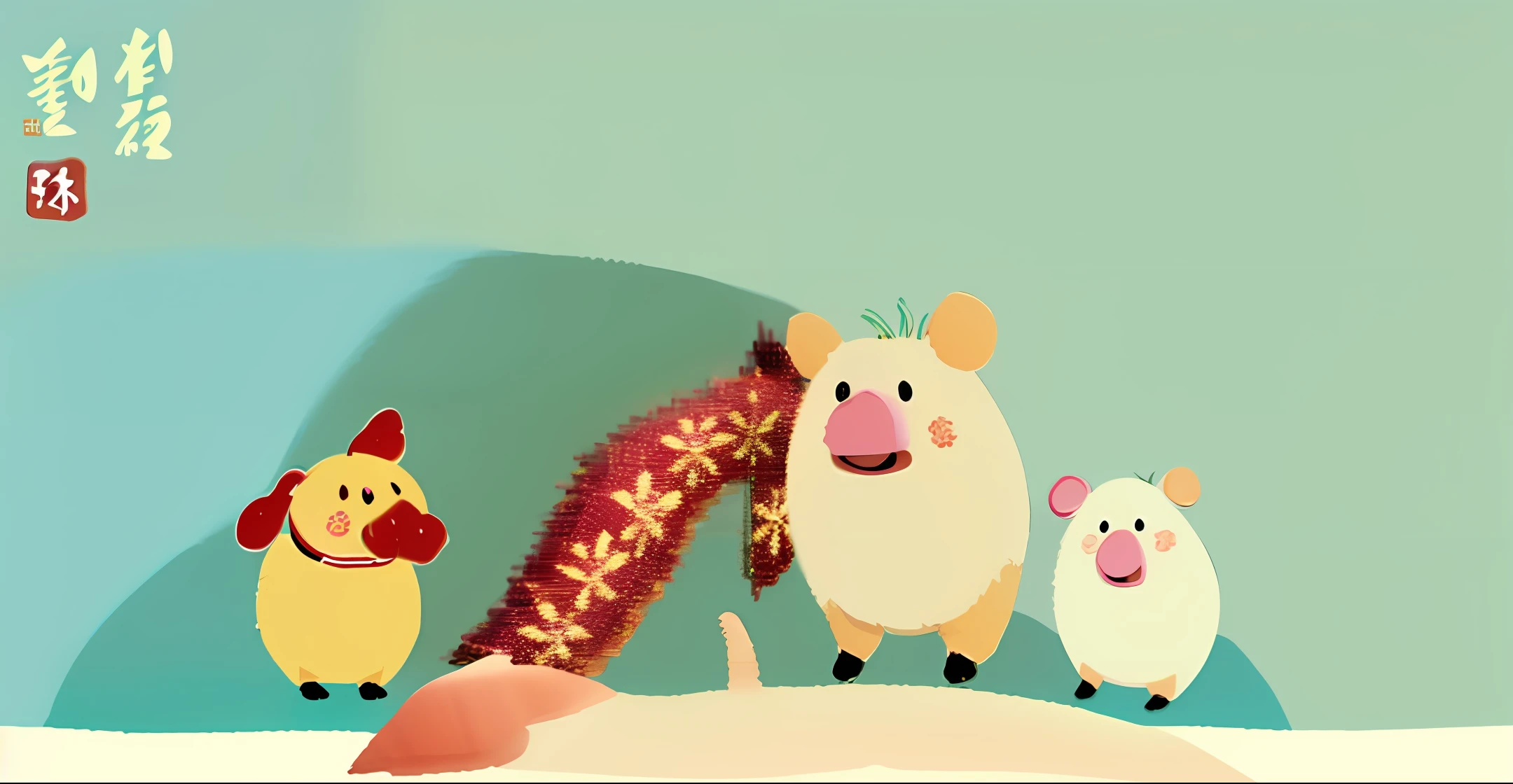 Golden Pig New Year's greeting