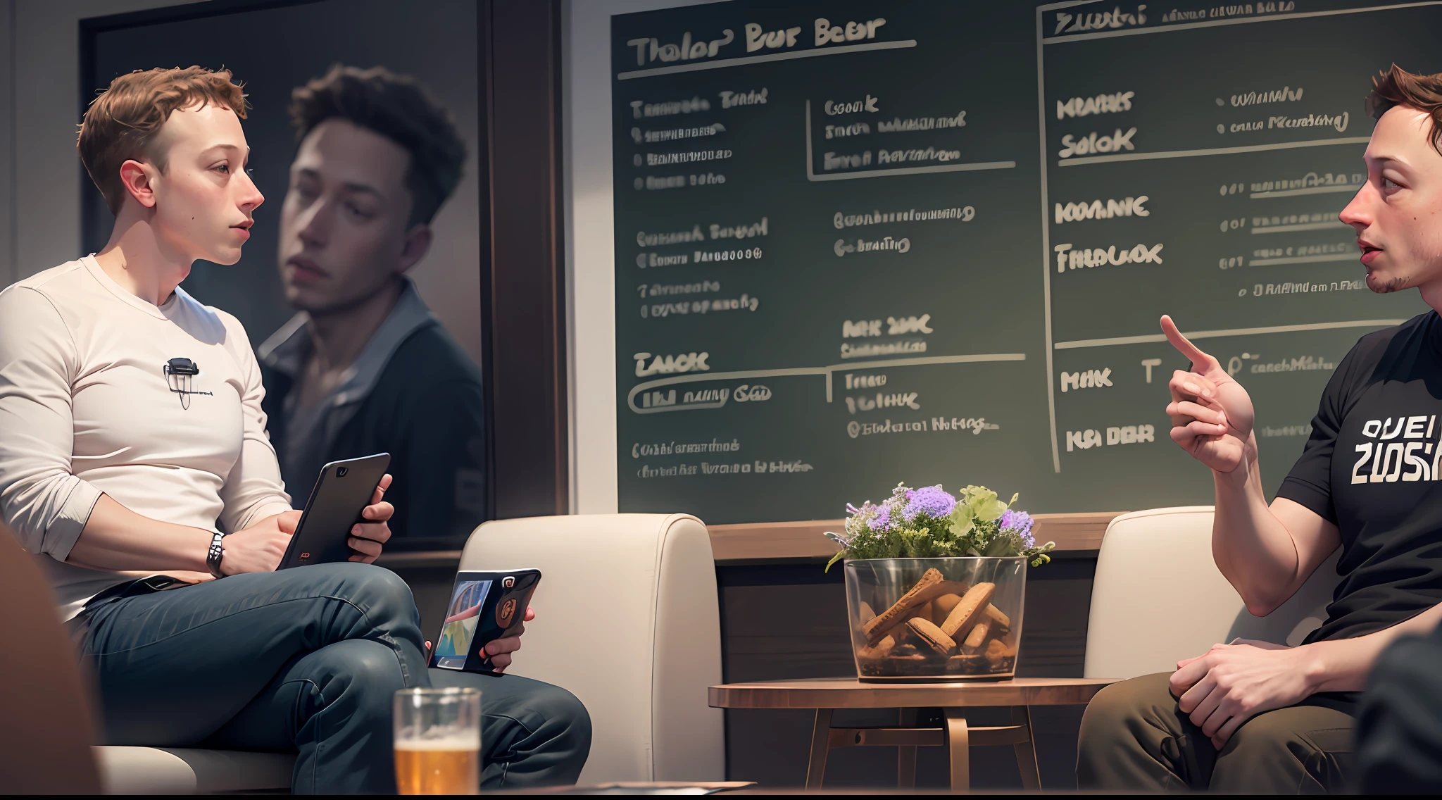 Mark Zuckerberg conversation with Elon Musk in the cafe bier -9:16 --auto --s2